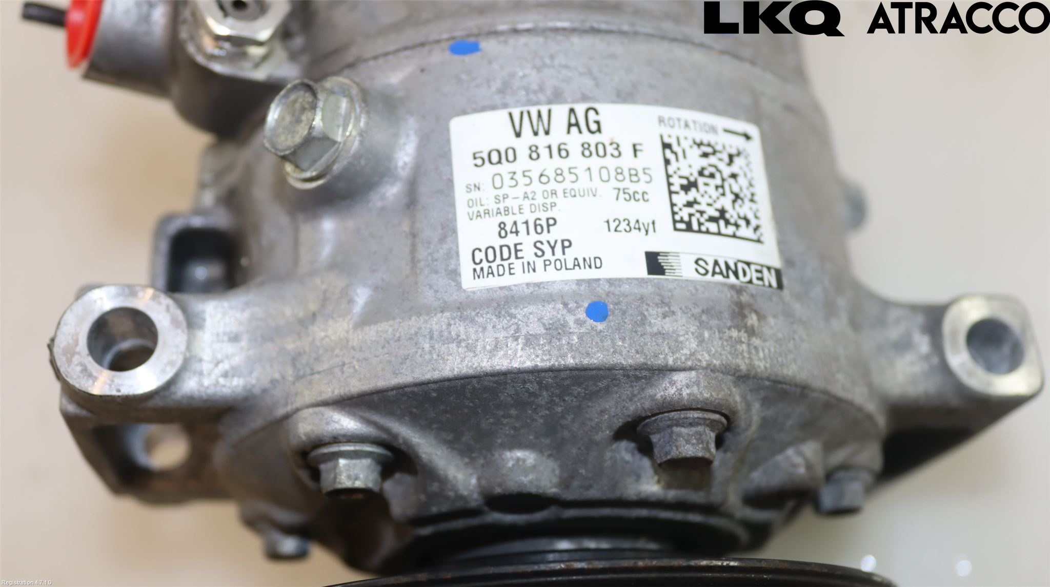 Volkswagen VW TIGUAN 16-24 Varme Ac Kompressor