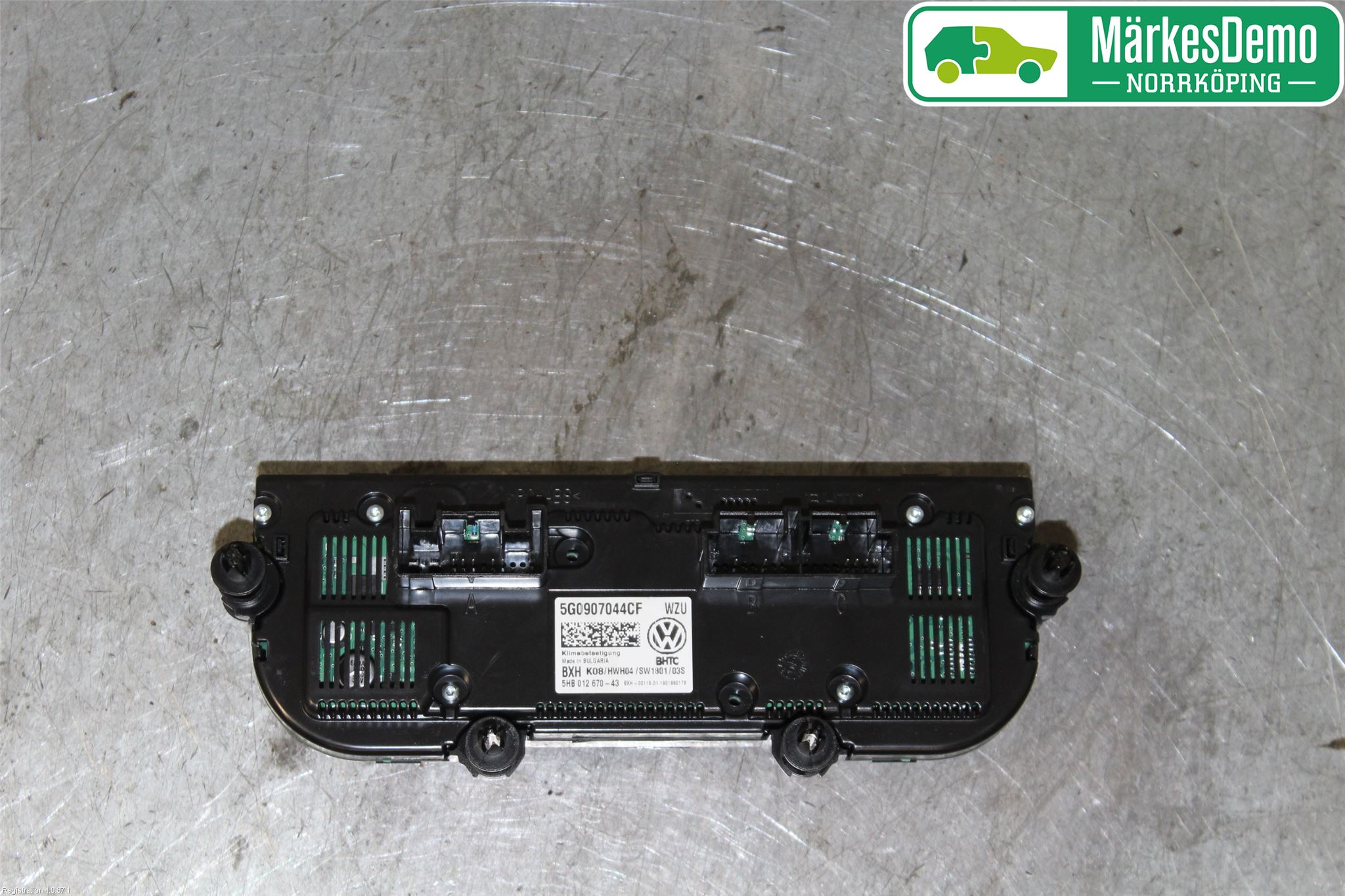 Volkswagen VW GOLF / E-GOLF VII 13-20 Varmeapparat Panel(Regulering)