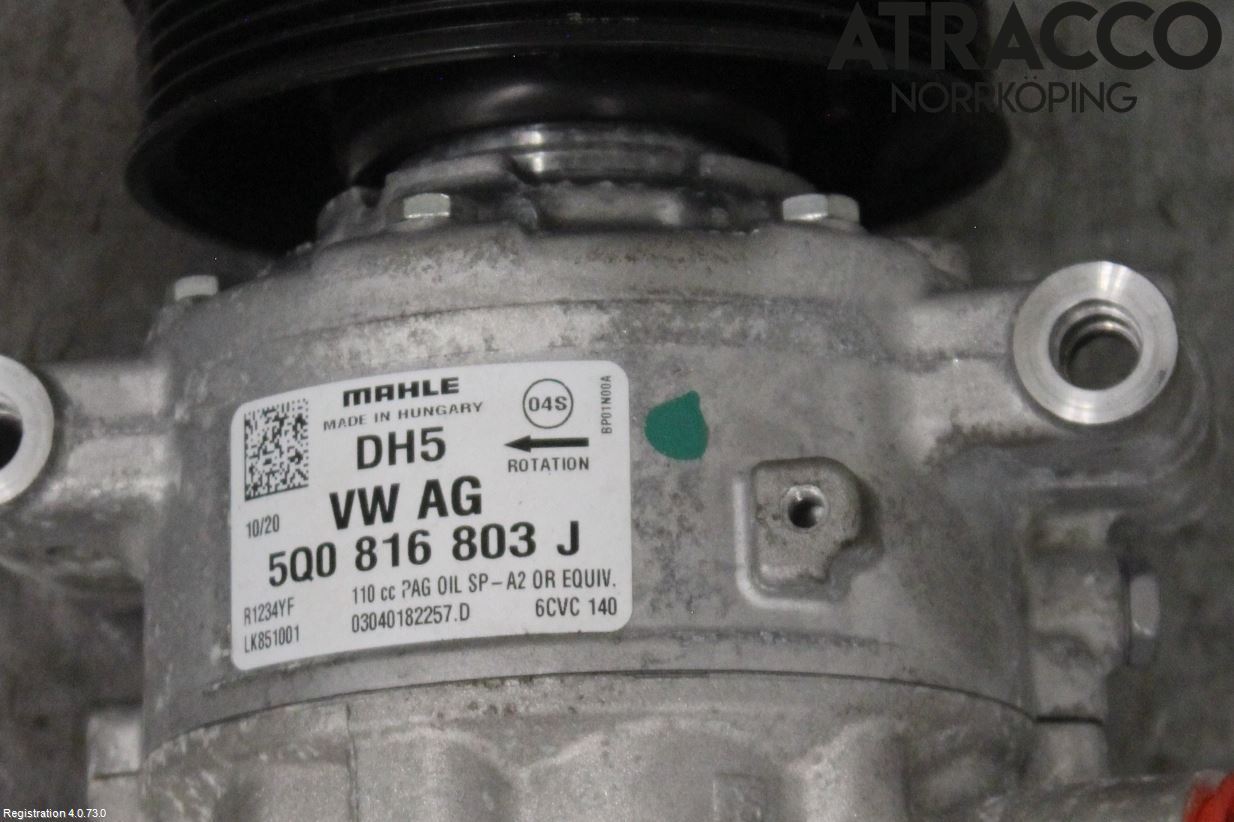Volkswagen VW TIGUAN 16-24 Varme Ac Kompressor