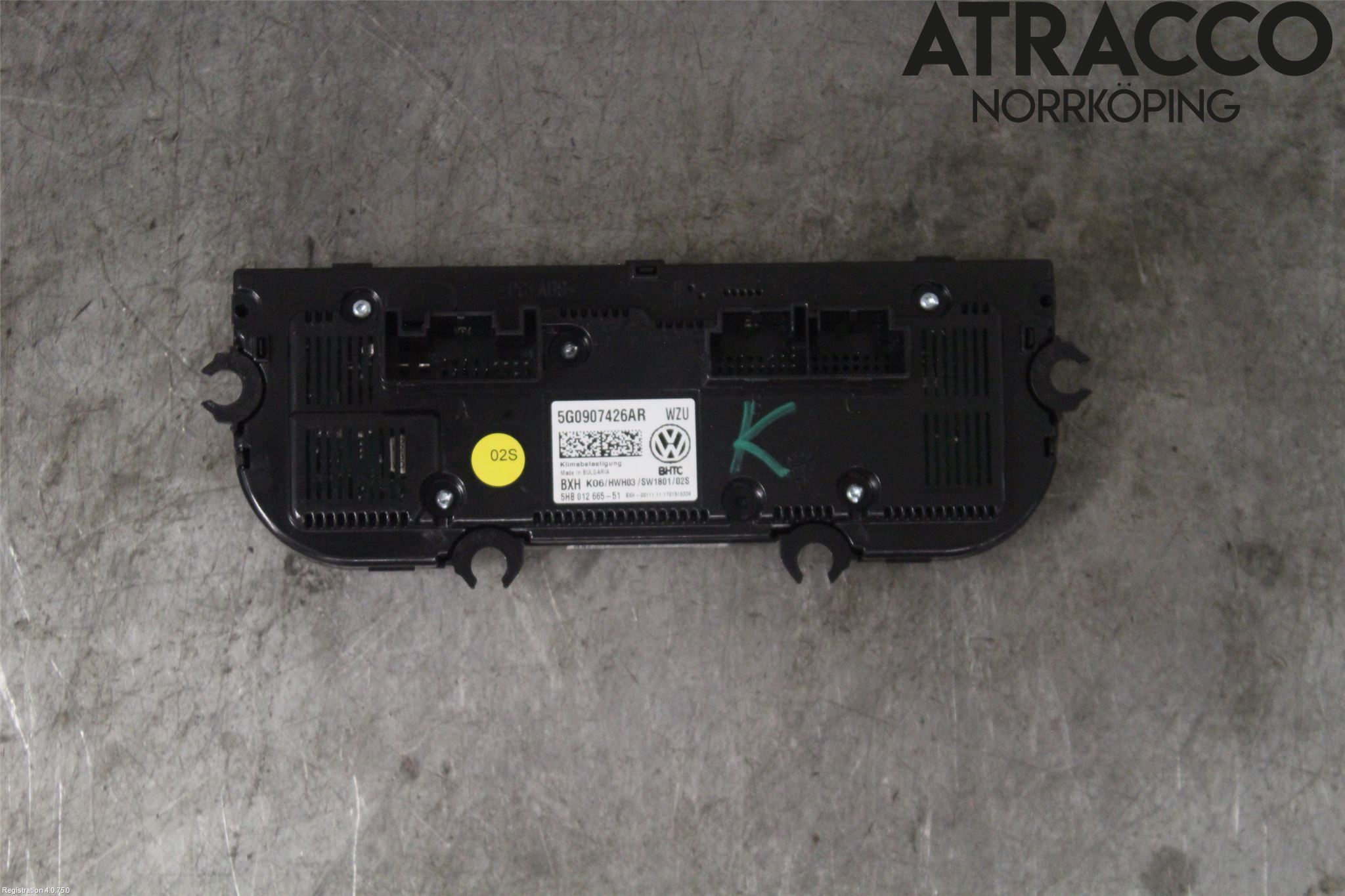 Volkswagen VW GOLF / E-GOLF VII 13-20 Varmeapparat Panel(Regulering)