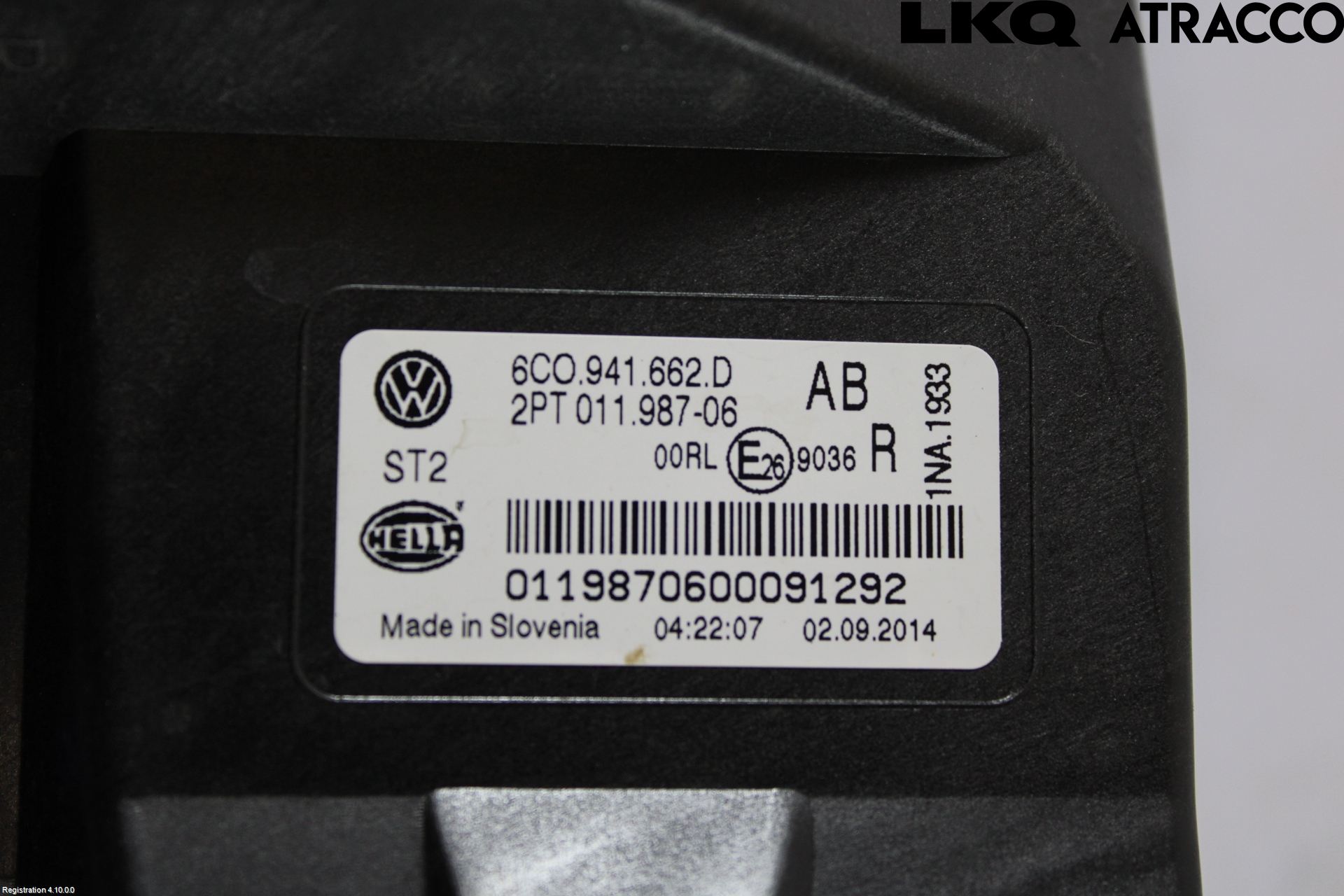 Volkswagen VW POLO 10-17 Frontlykt-Kurve-Tåkelys