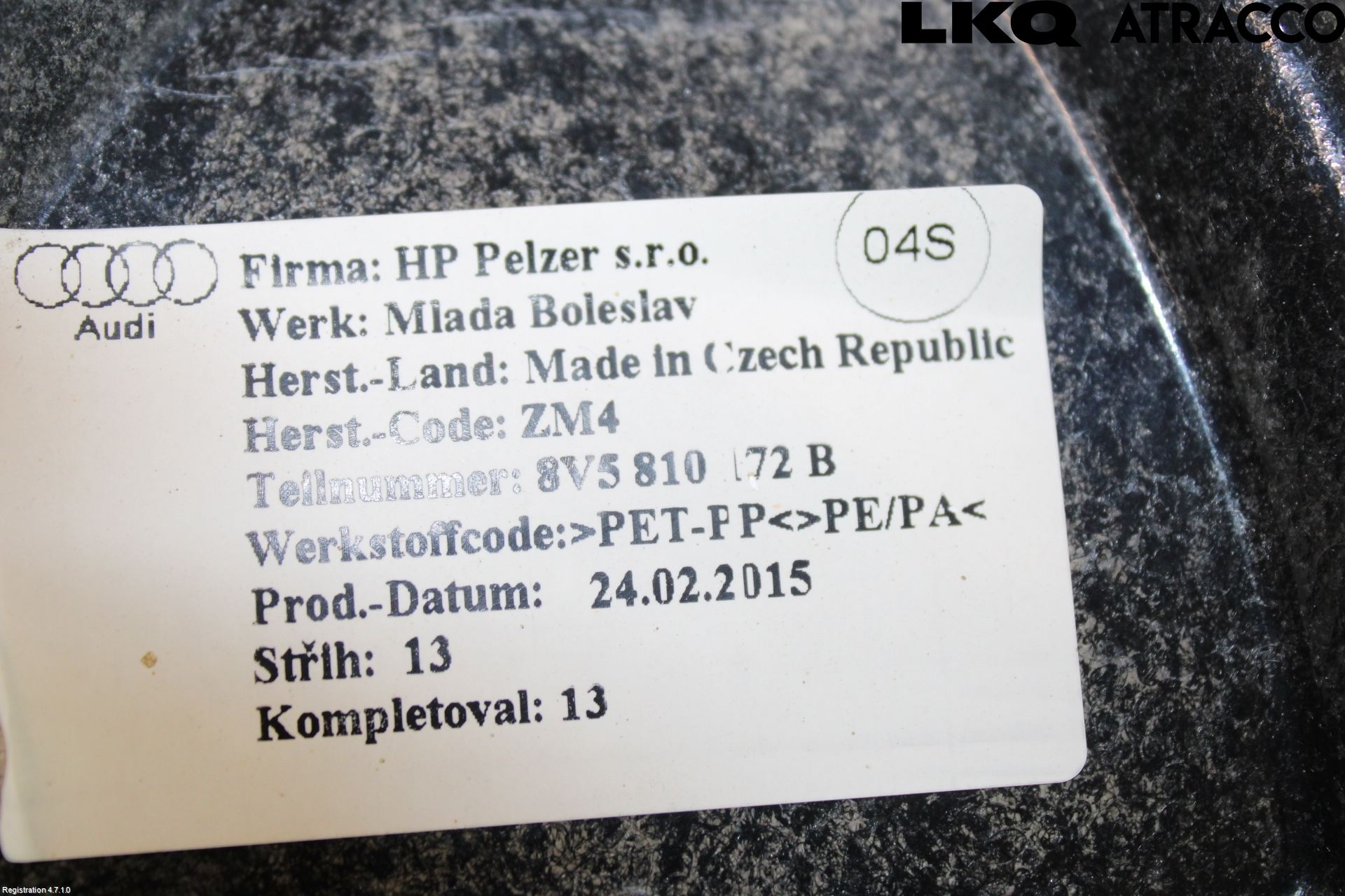 Audi A3/S3 8V 13-20 Skjerm Indre