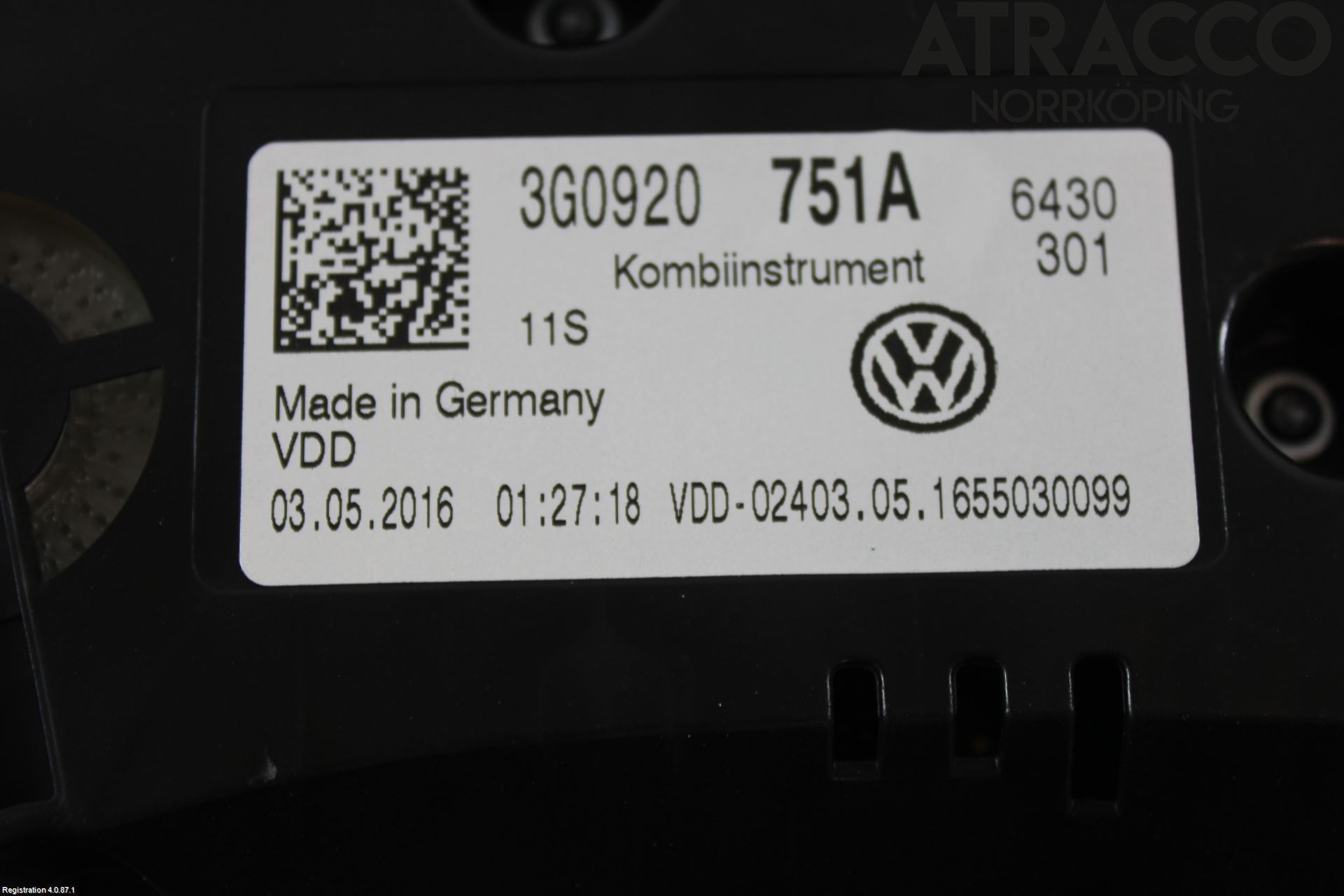 Volkswagen VW PASSAT 15-19 Instr Kombinert
