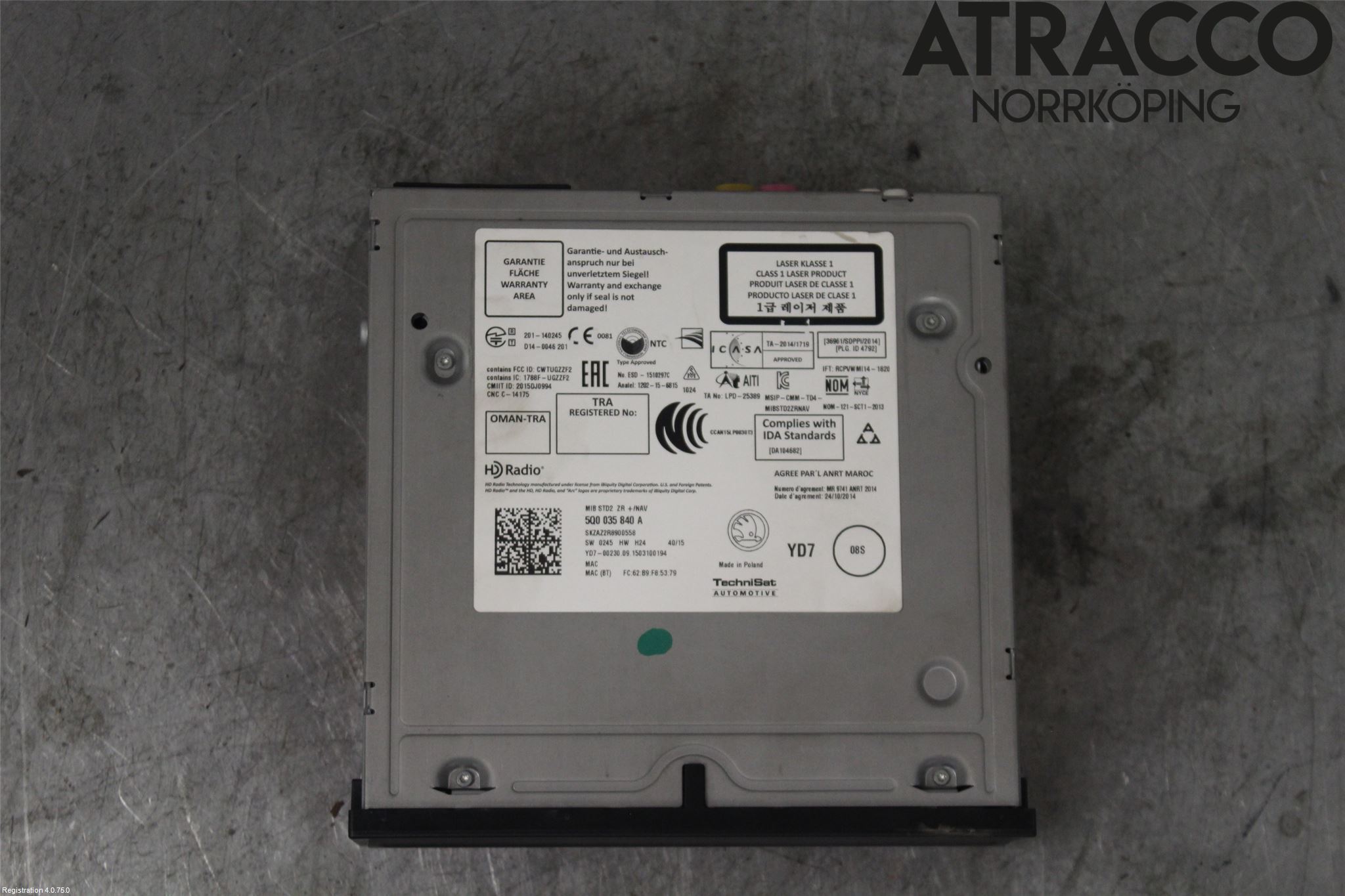 Skoda SUPERB 09-15 Stereo Radio Med Cd