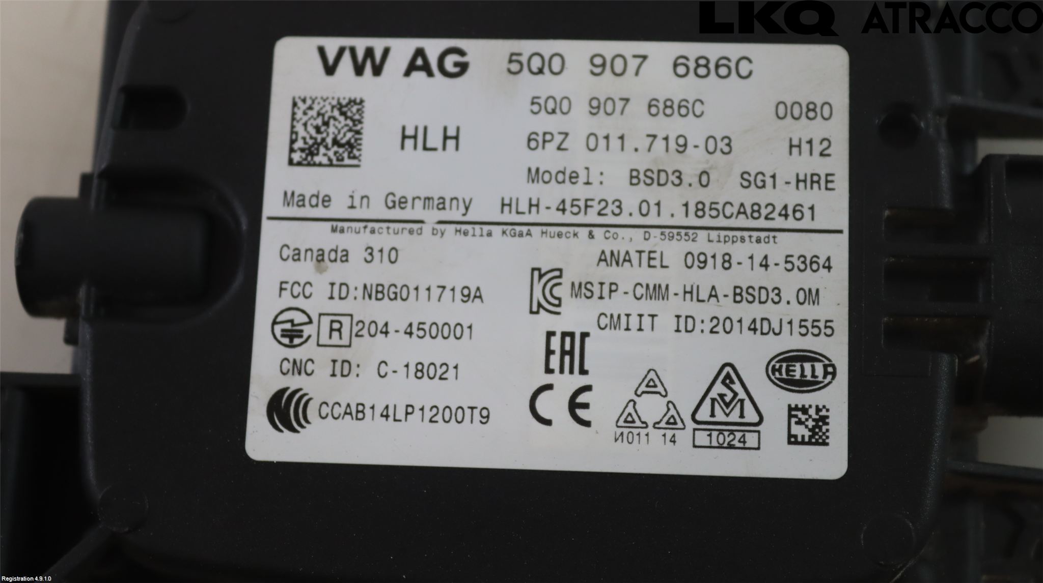 Skoda OCTAVIA (5E) 13-20 Sensor Kollisjonsbeskyttelse