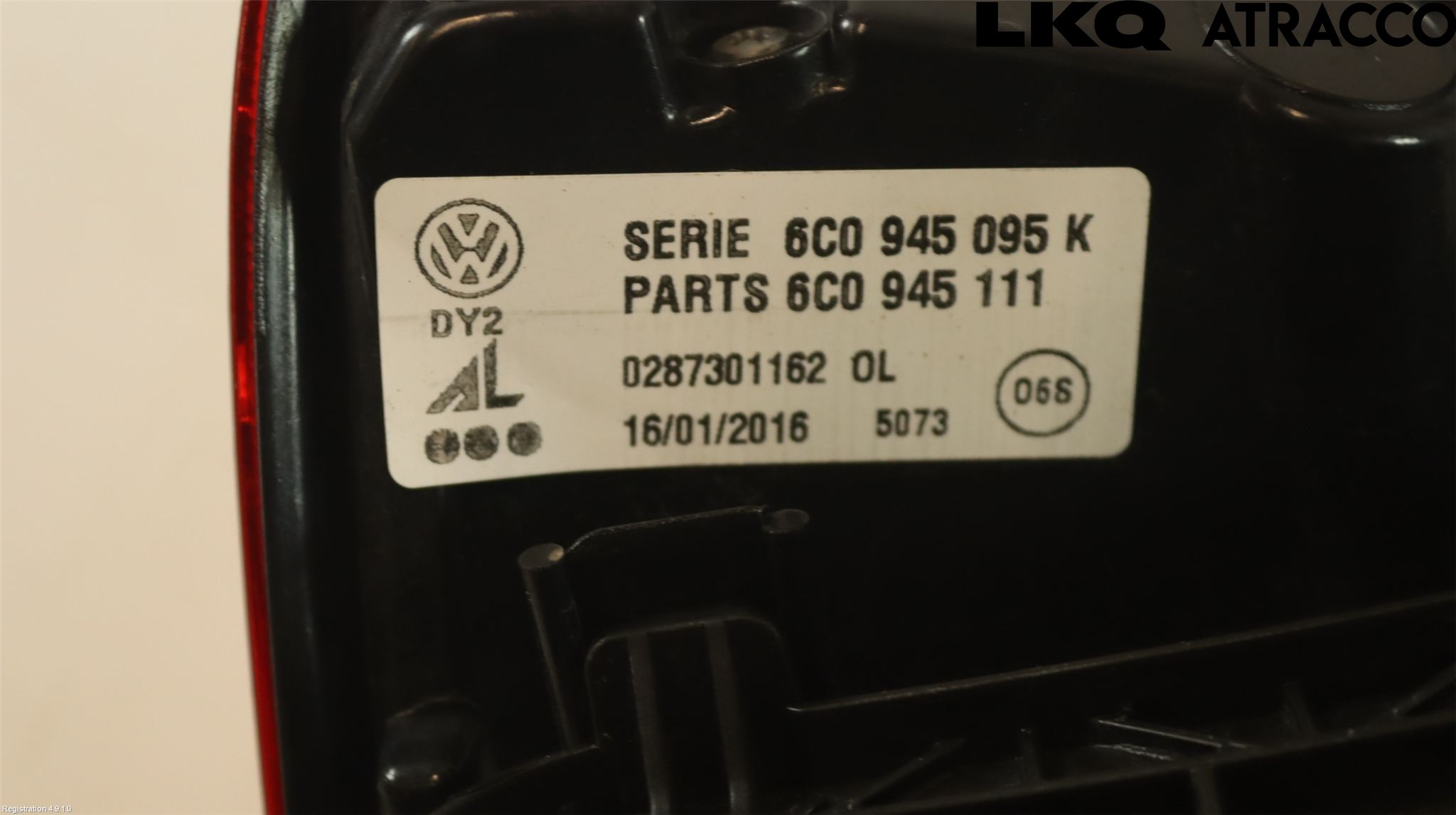Volkswagen VW POLO 10-17 Baklykt Venstre