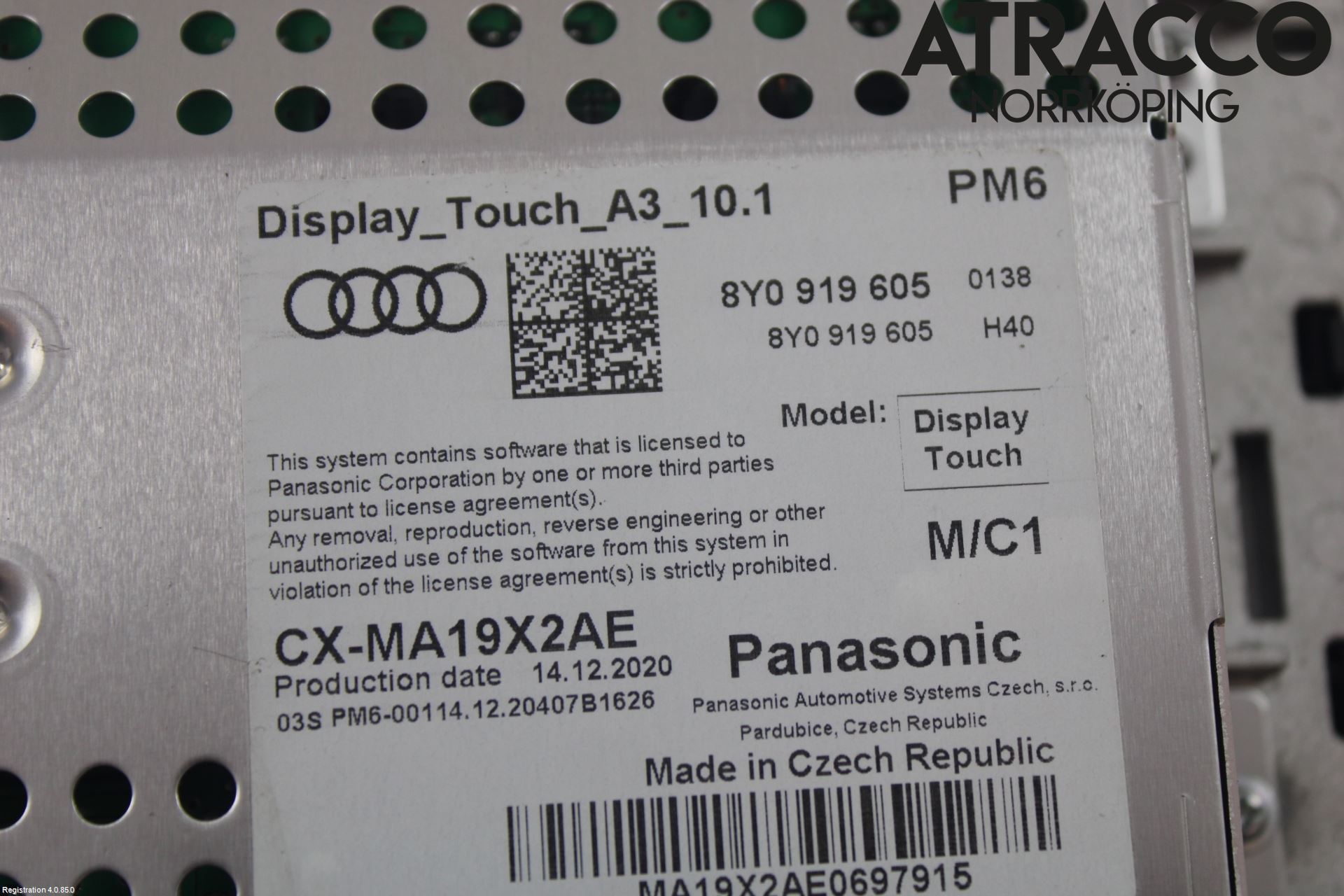Audi A3/S3 8Y 21- Instr Skjerm Dvd-Gps-Ac-Tlf
