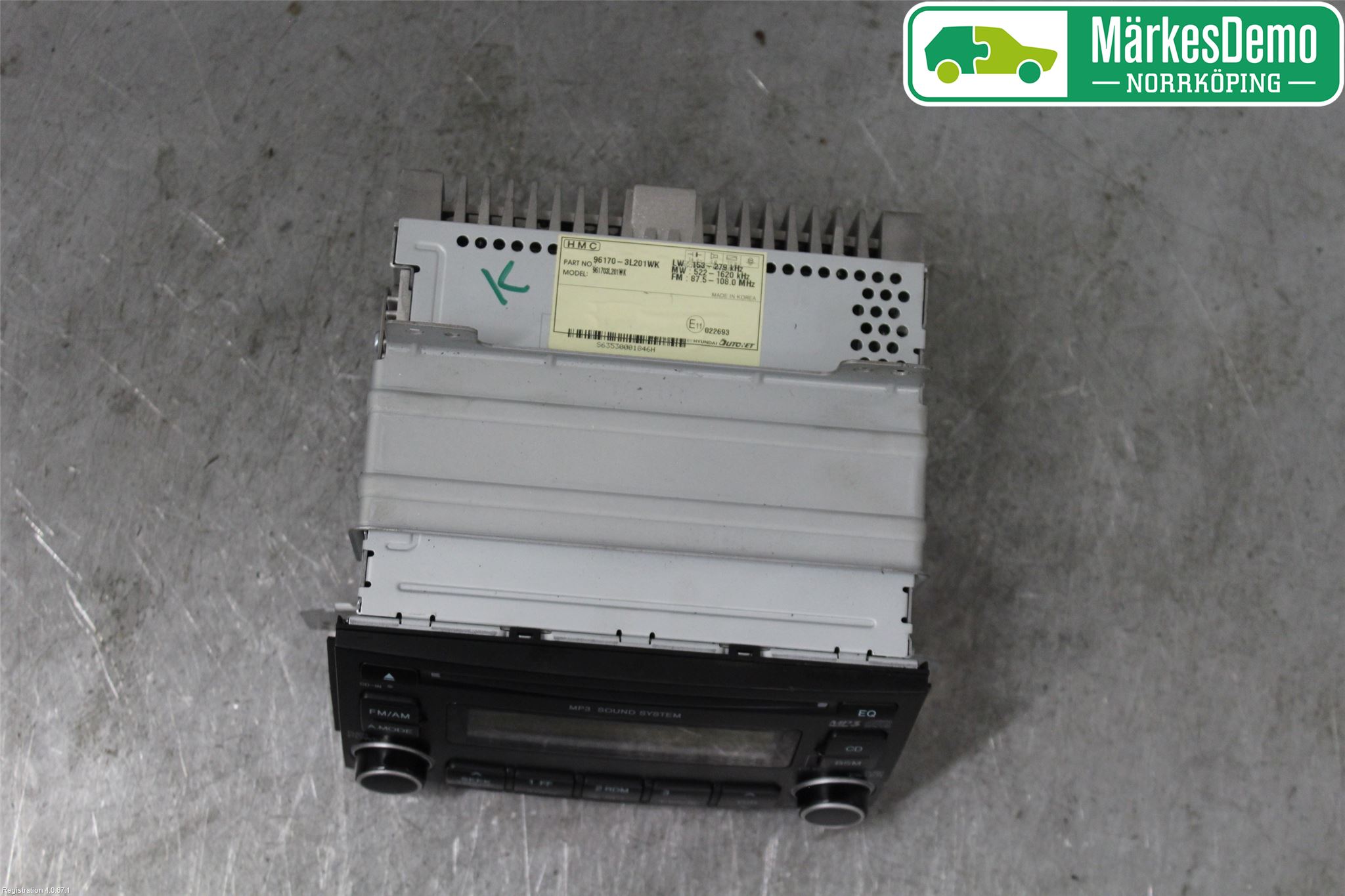 Hyundai GRANDEUR Stereo Radio Med Cd
