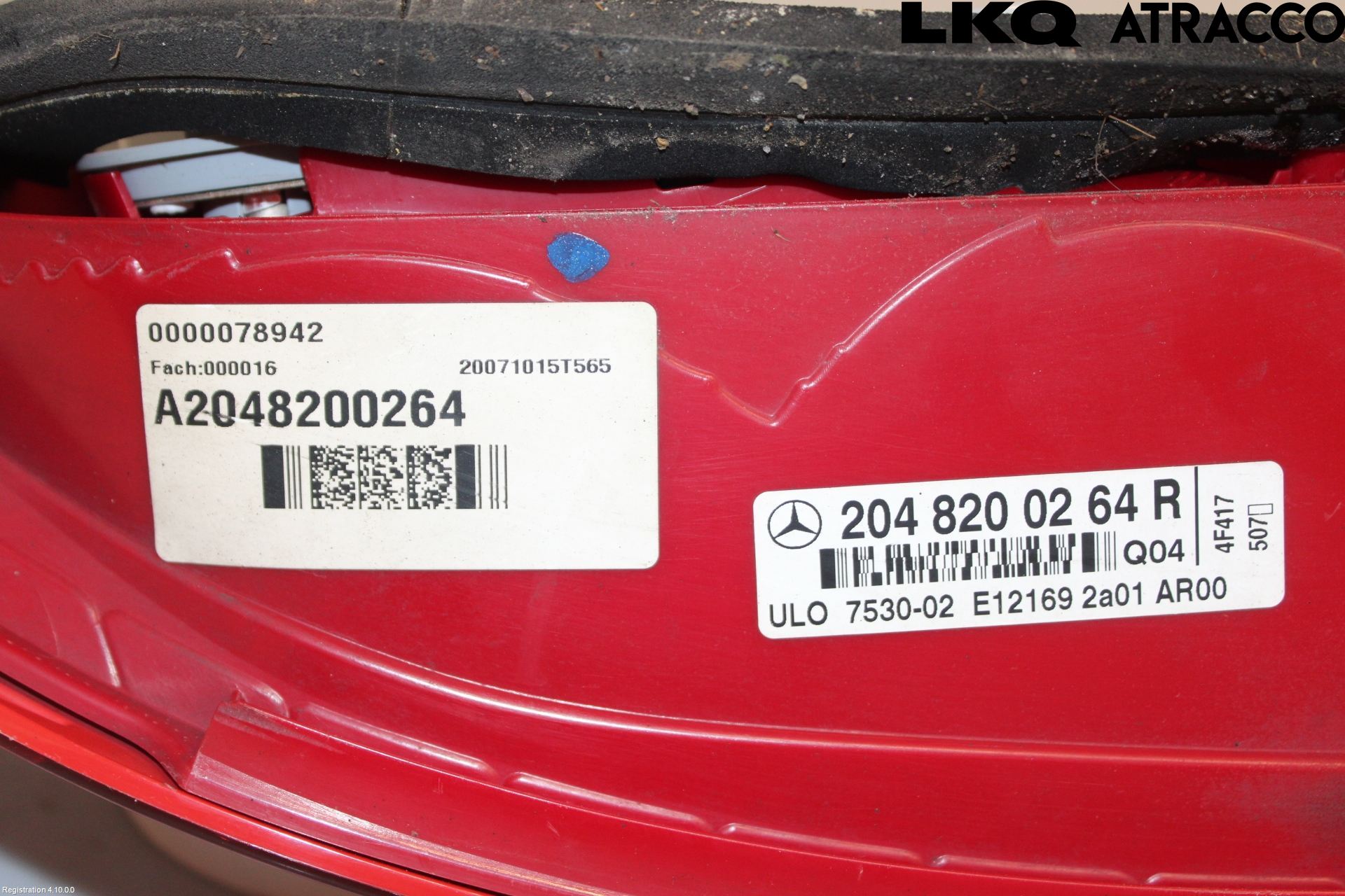 Mercedes-Benz MB C-KLASS (W204) 07-15 Baklykt Høyre