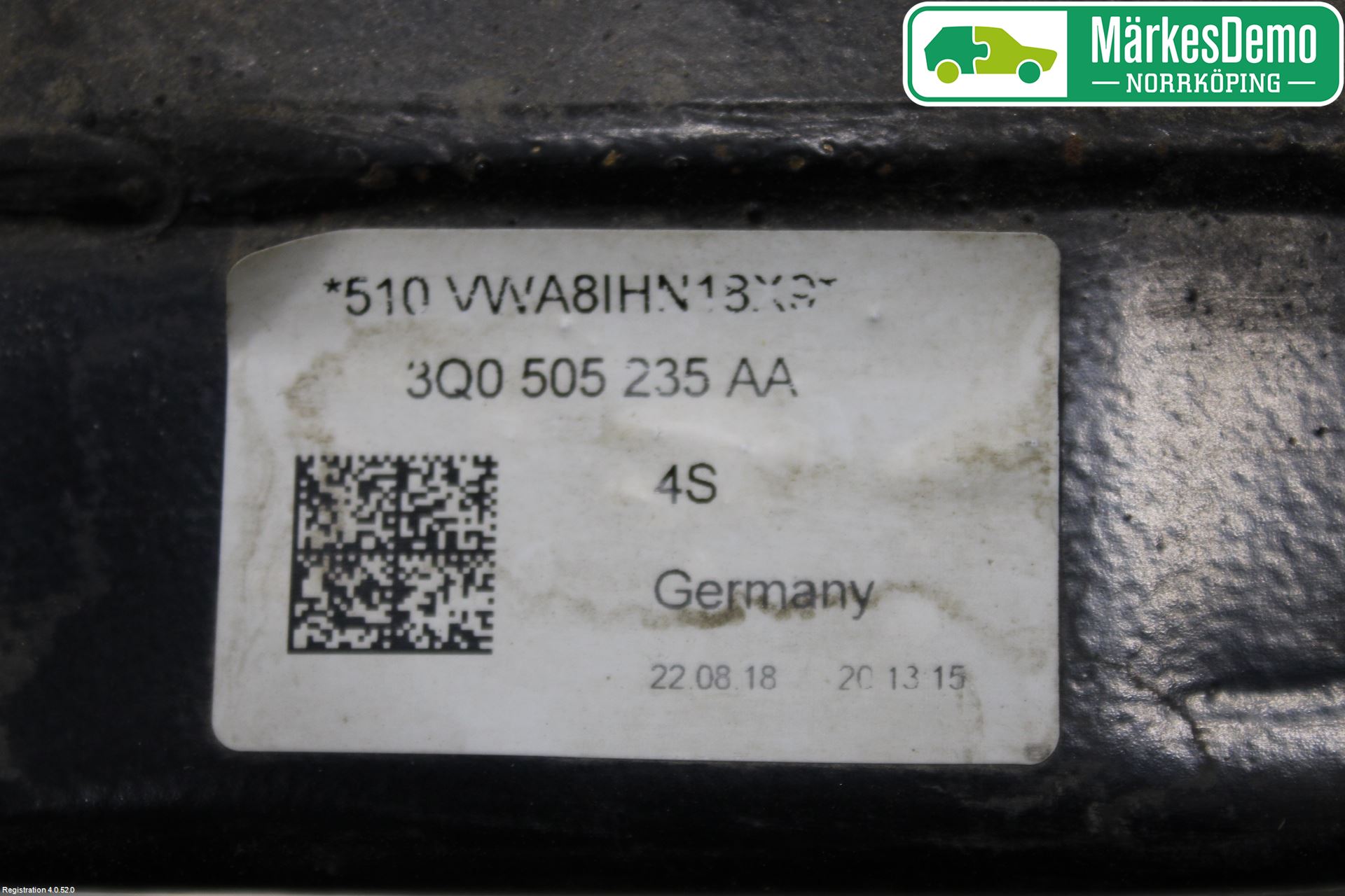 Volkswagen VW PASSAT 15-19 Bakaksel Feste Travers-Ramme