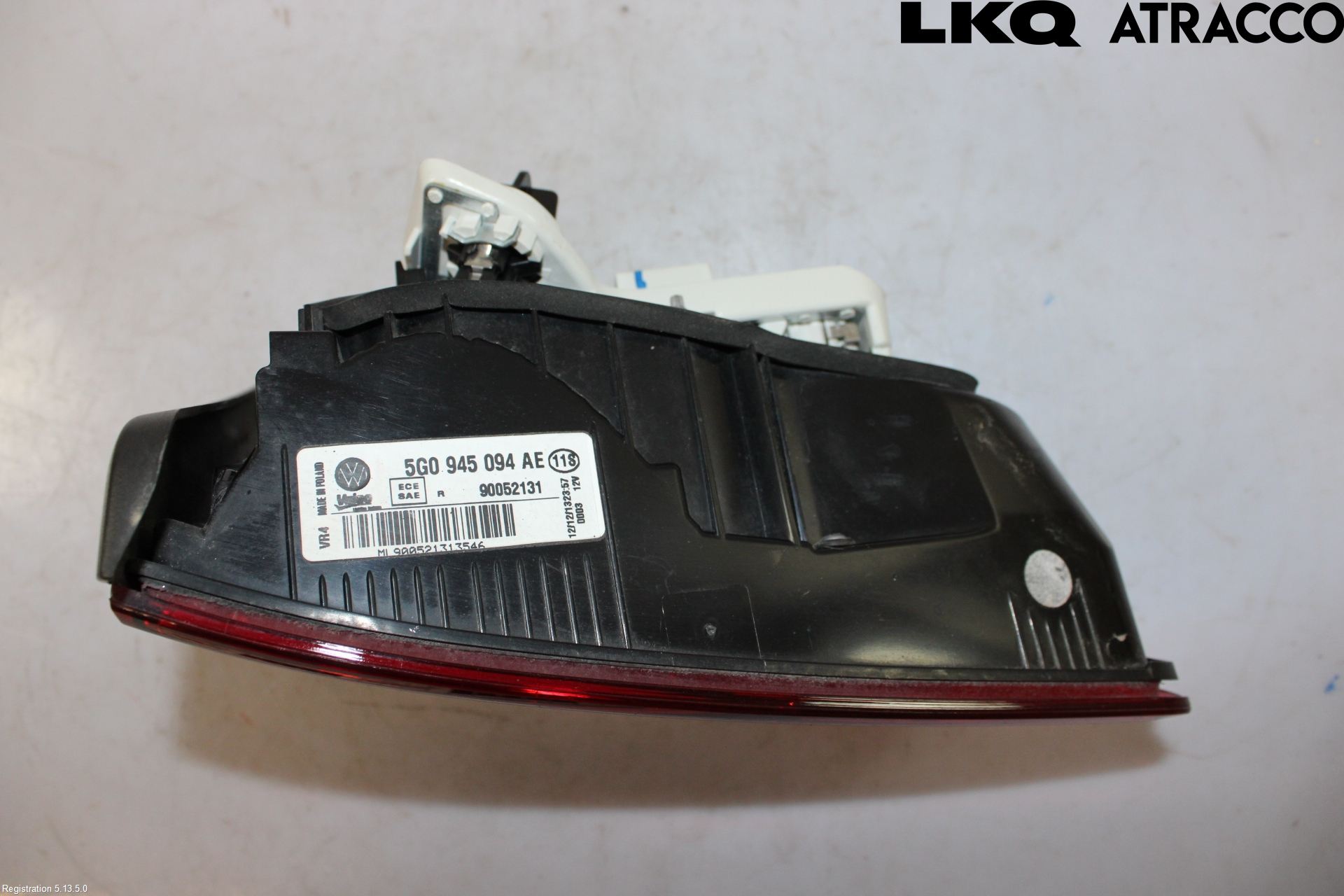Volkswagen VW GOLF / E-GOLF VII 13-20 Baklykt Høyre  På Luke(Indre)