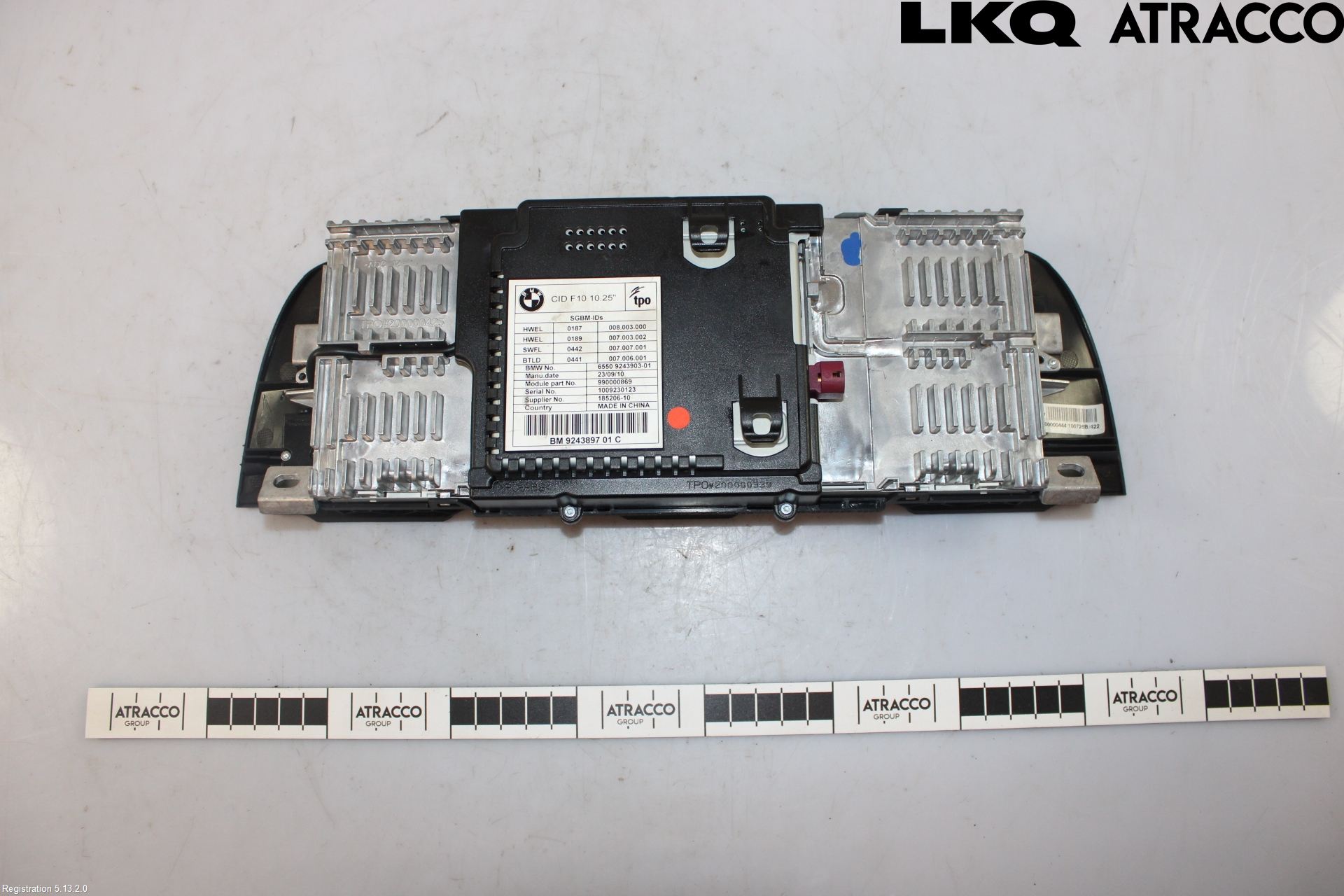 BMW 5 F10/F11/F18 09-17 Instr Skjerm Dvd-Gps-Ac-Tlf