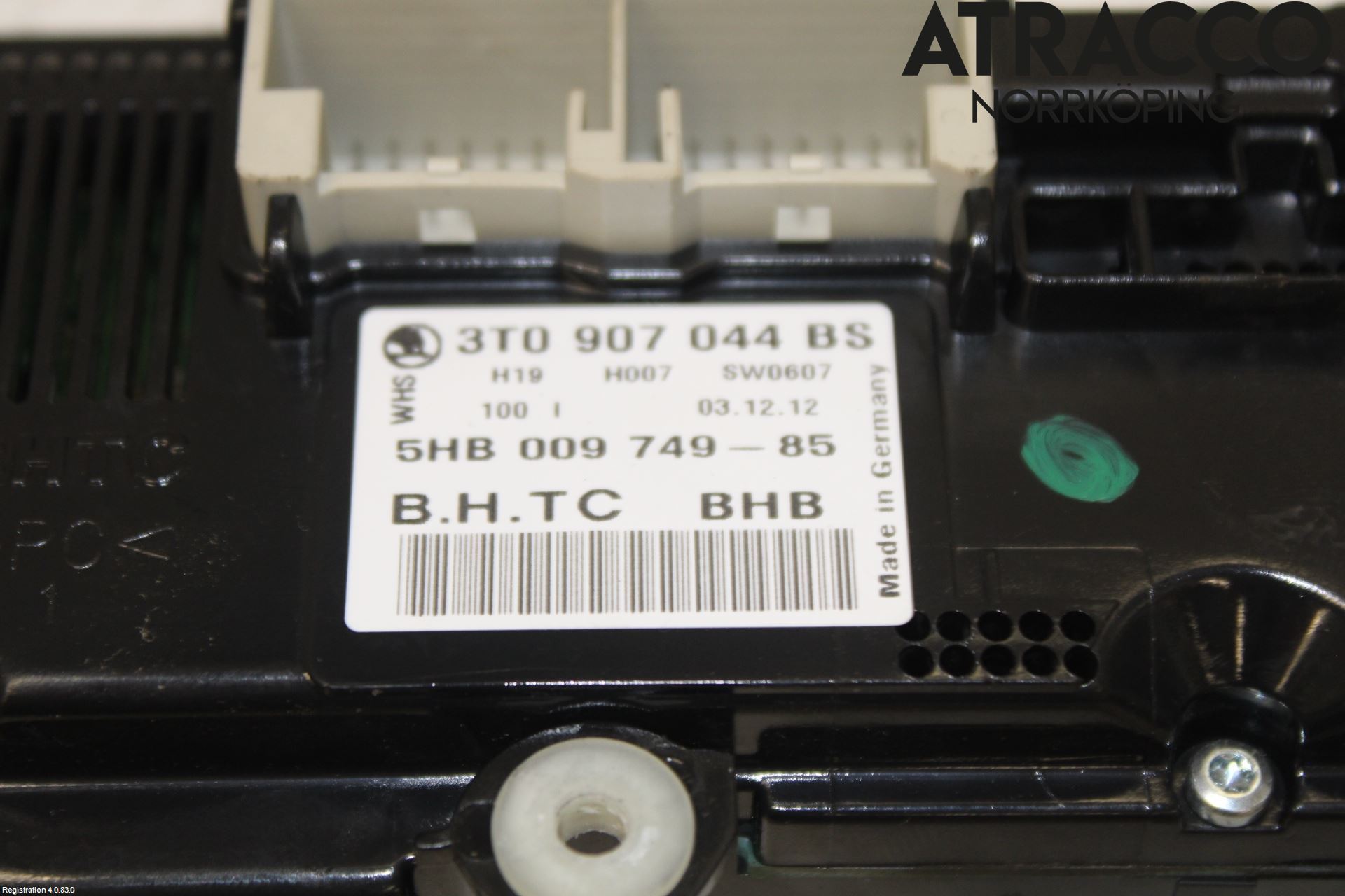 Skoda OCTAVIA (1Z) 05-13 Varmeapparat Panel(Regulering)