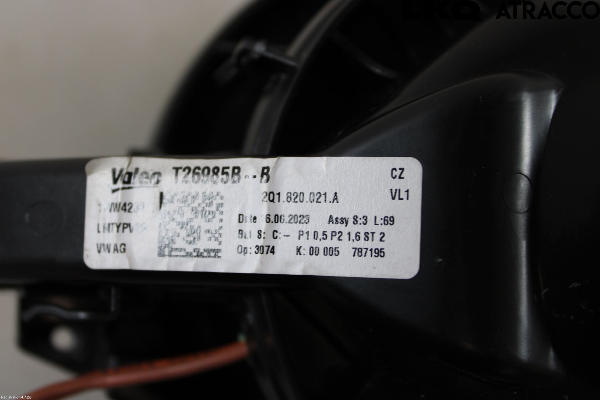 Skoda SCALA 19- Varmeapparat Viftemotor