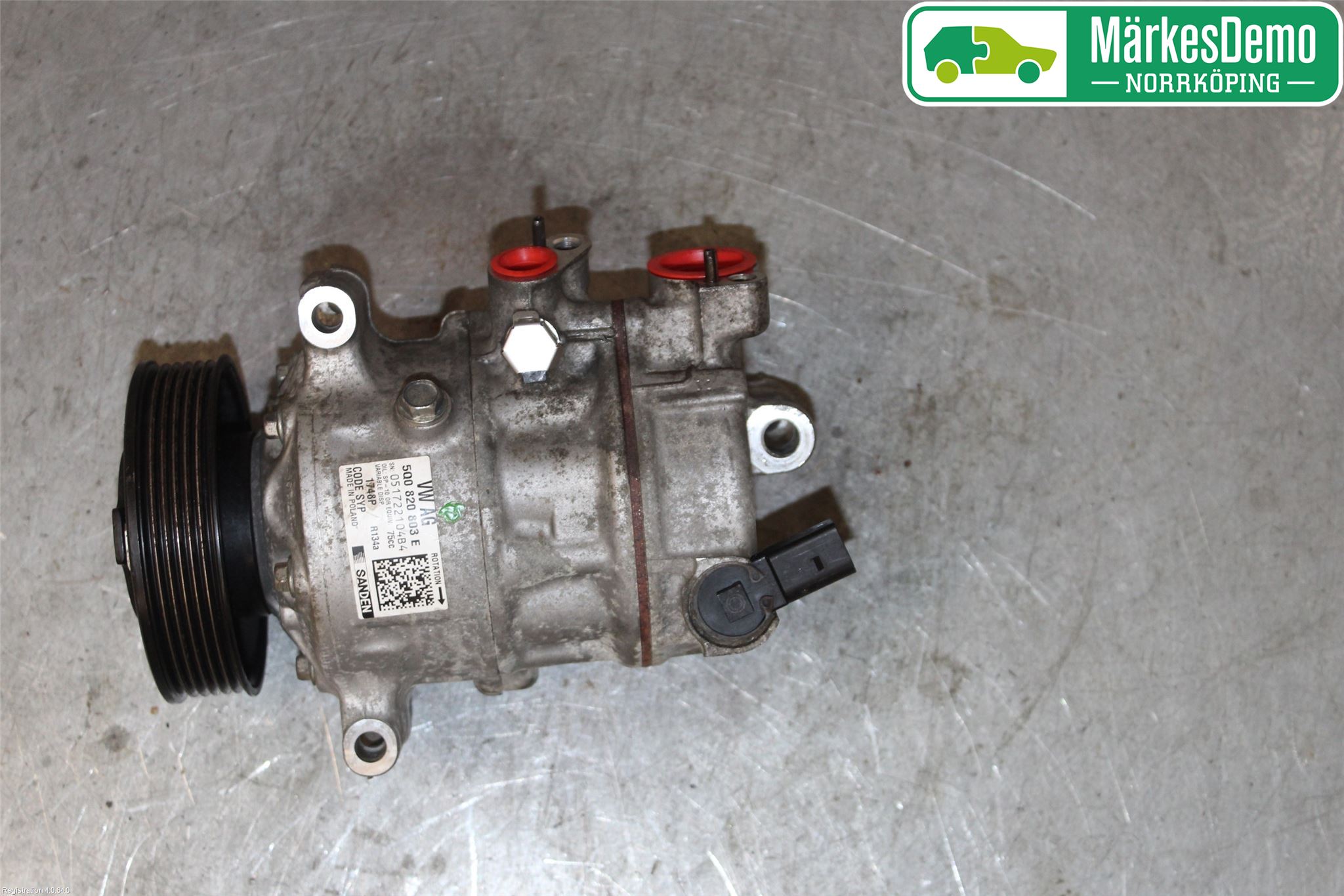 Volkswagen VW GOLF / E-GOLF VII 13-20 Varme Ac Kompressor