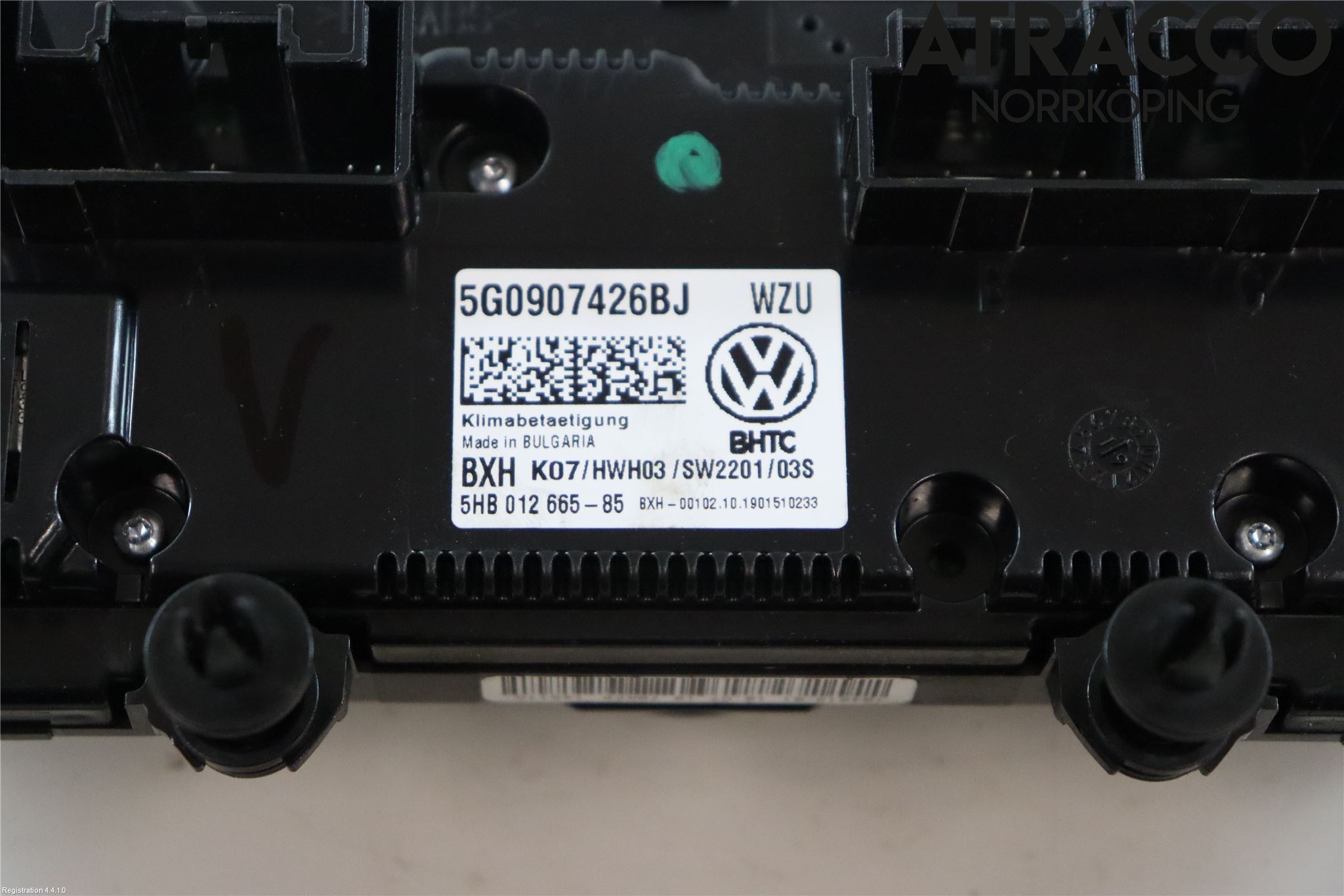 Volkswagen VW TOURAN 16- Varmeapparat Panel(Regulering)