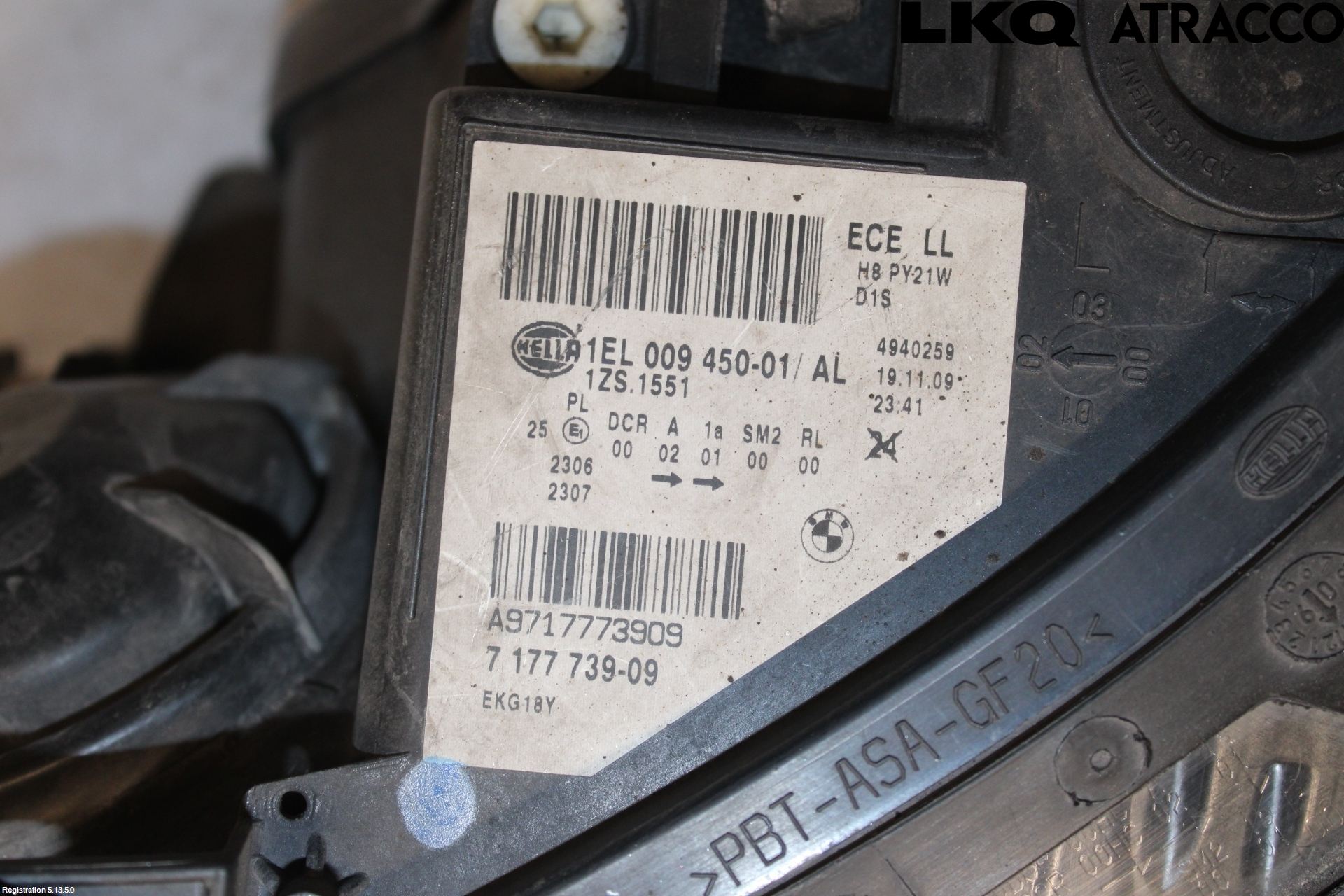 BMW 5 E60/61 Sed/Tou 02-10 Frontlykt Venstre