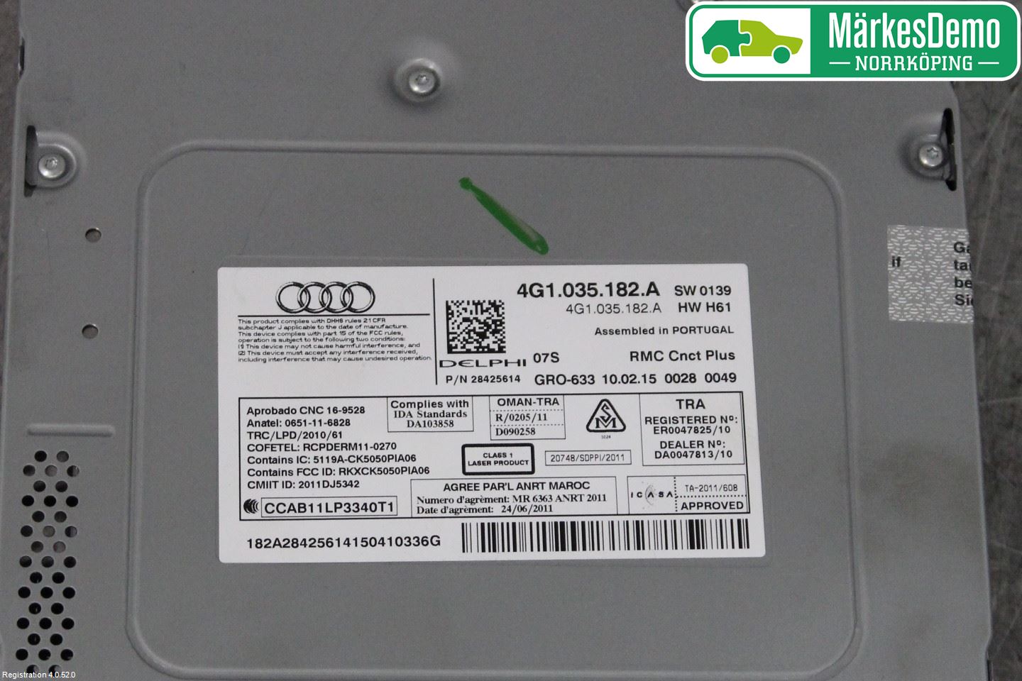 Audi A6/S6 4G 11-18 Stereo Radio Med Cd