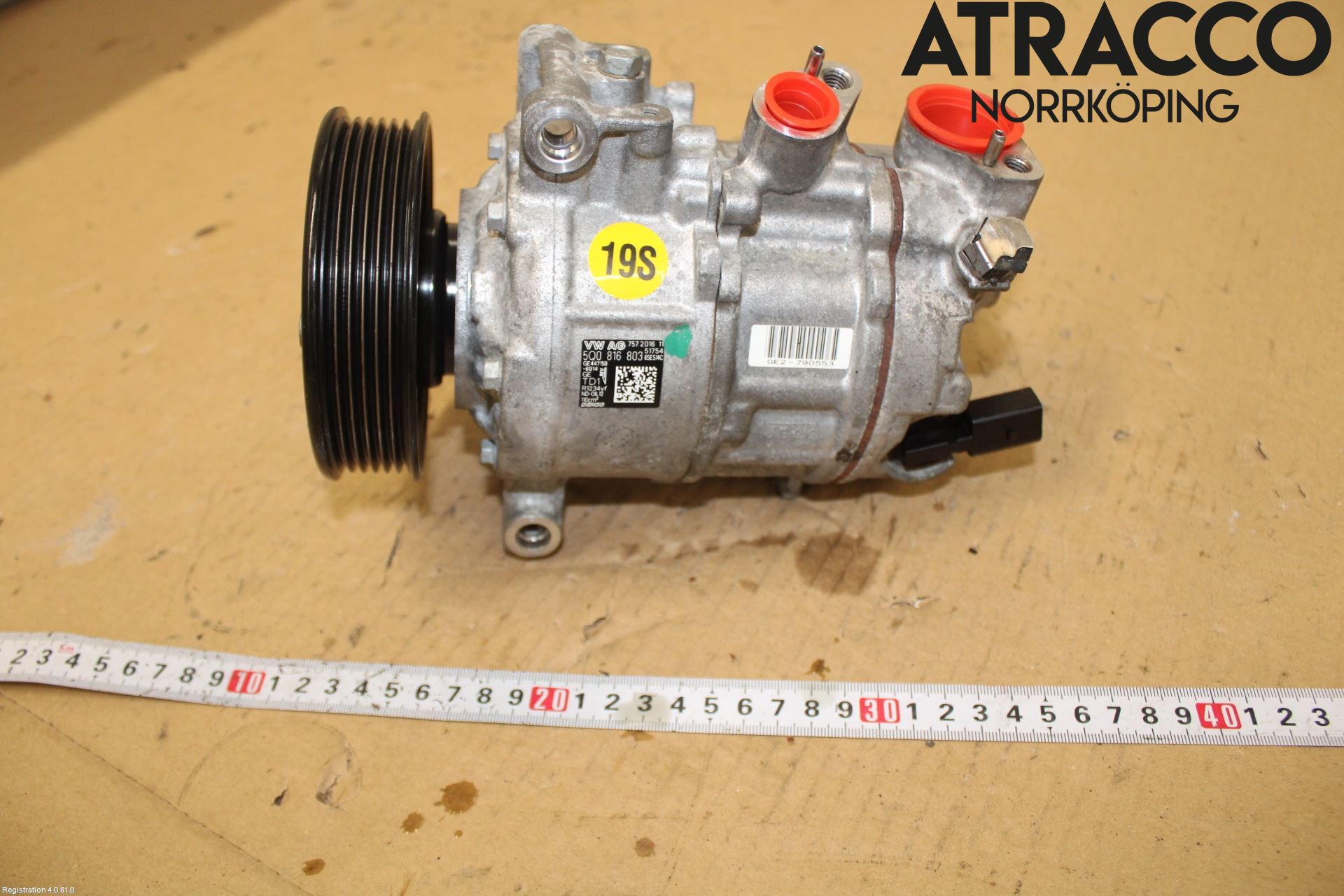 Volkswagen VW GOLF / E-GOLF VII 13-20 Varme Ac Kompressor