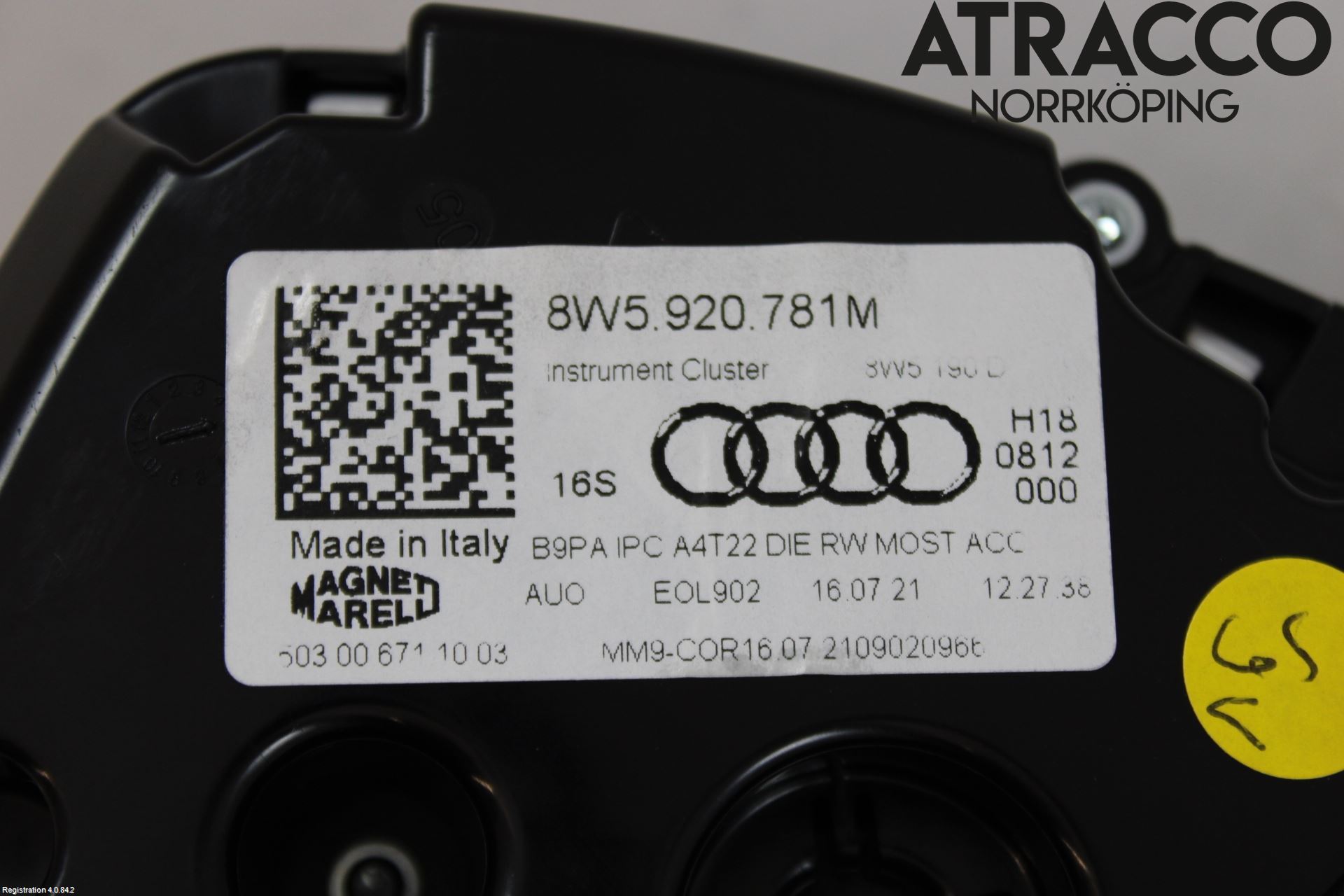 Audi A4/S4 B9 20- Instr Kombinert