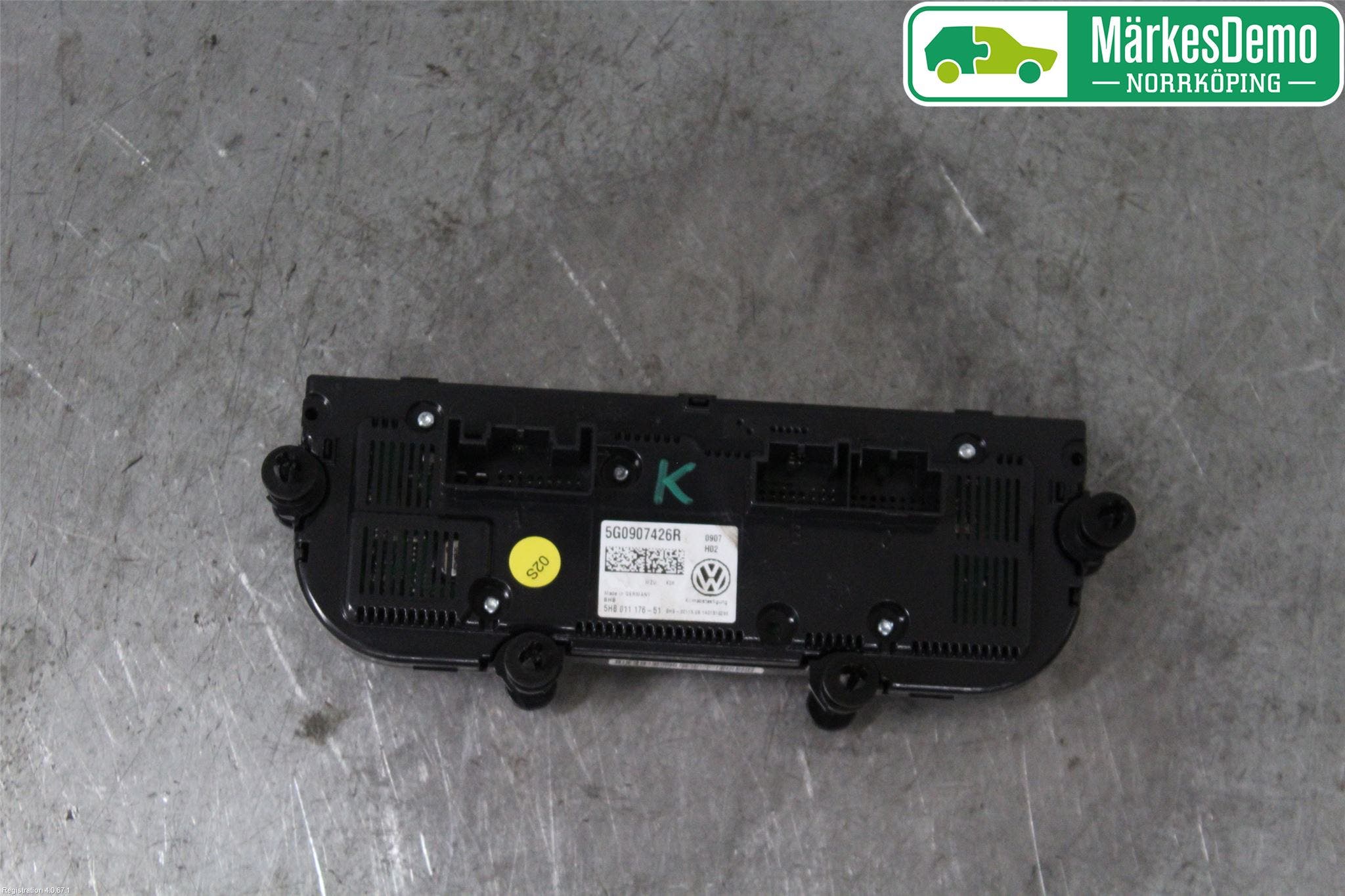 Volkswagen VW GOLF / E-GOLF VII 13-20 Varmeapparat Panel(Regulering)