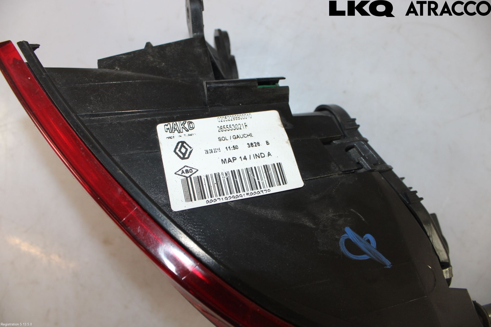 Renault CLIO IV 12-16 Baklykt Venstre