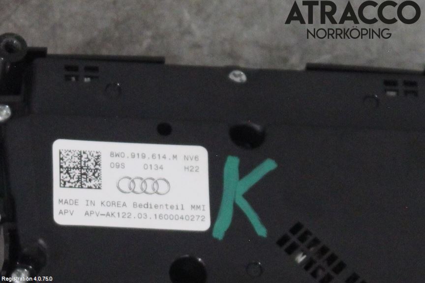 Audi A4/S4 B9 16-19 Bryter Multifunksjon