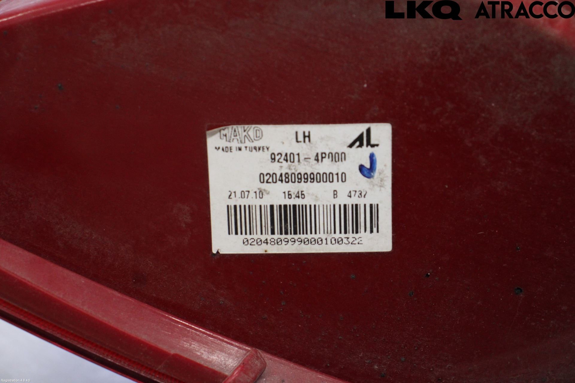Hyundai i20 PB 09-14 Baklykt Venstre