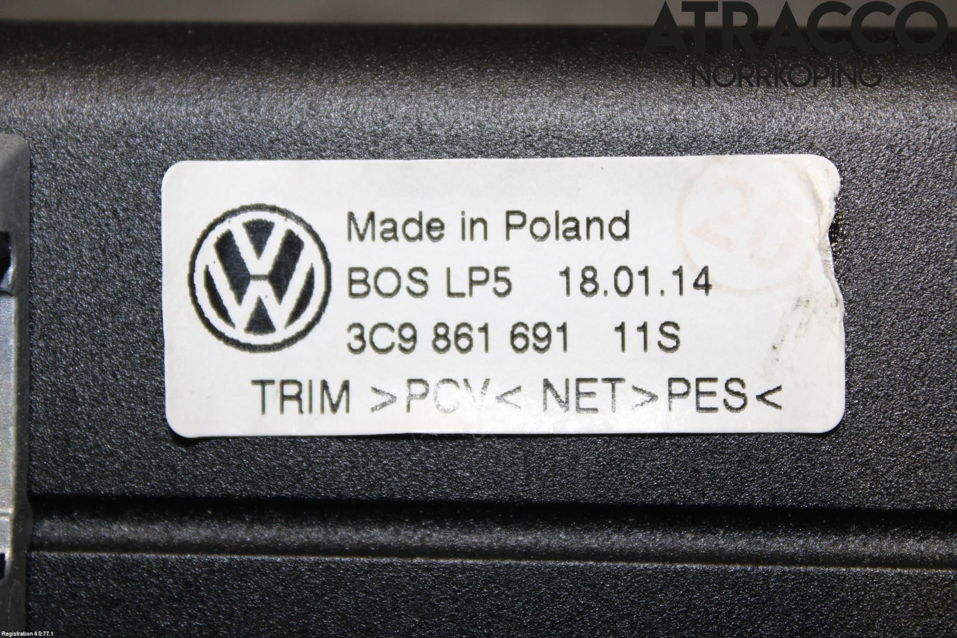 Volkswagen VW PASSAT 11-14 Innr Lastenett