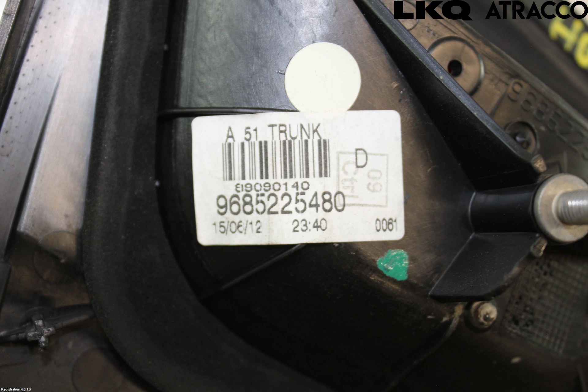 Citroen C3 10-17 Baklykt Høyre  På Luke(Indre)