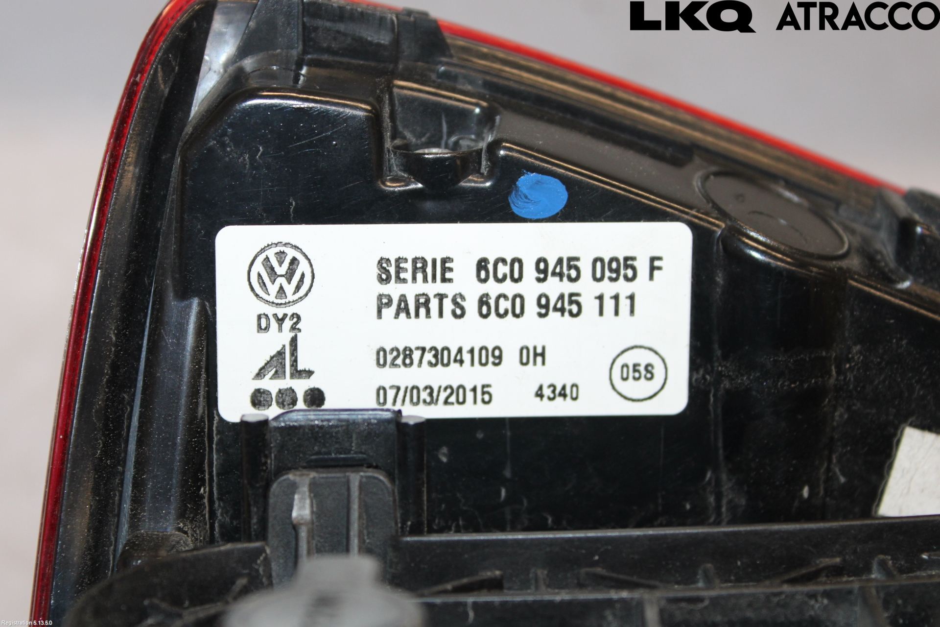 Volkswagen VW POLO 10-17 Baklykt Venstre