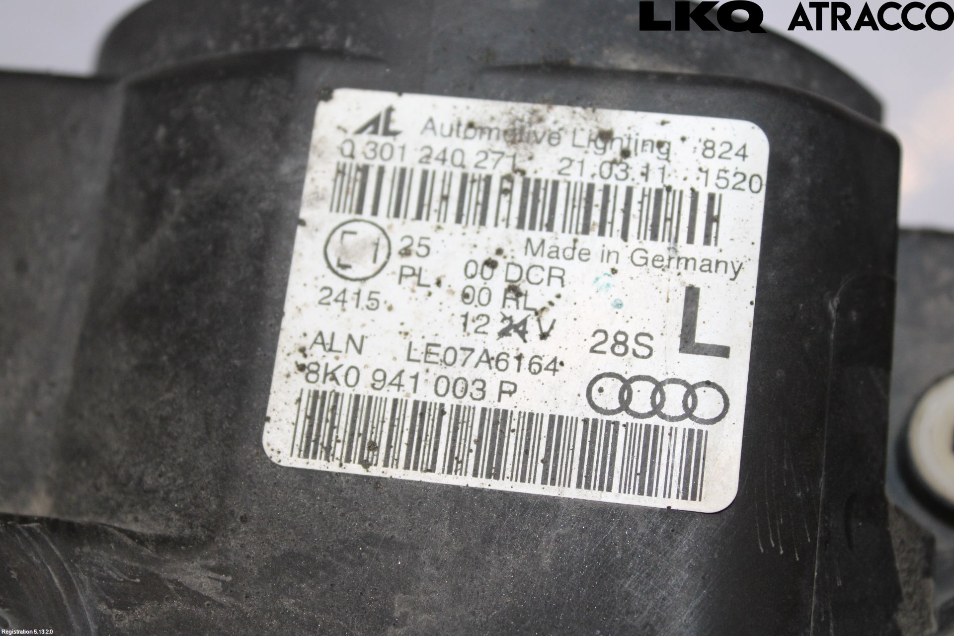 Audi A4/S4 08-11 Frontlykt Venstre