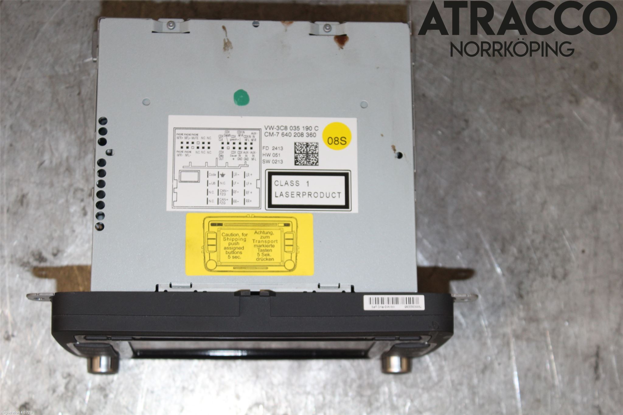 Volkswagen VW TOURAN 10-15 Stereo Radio Med Cd