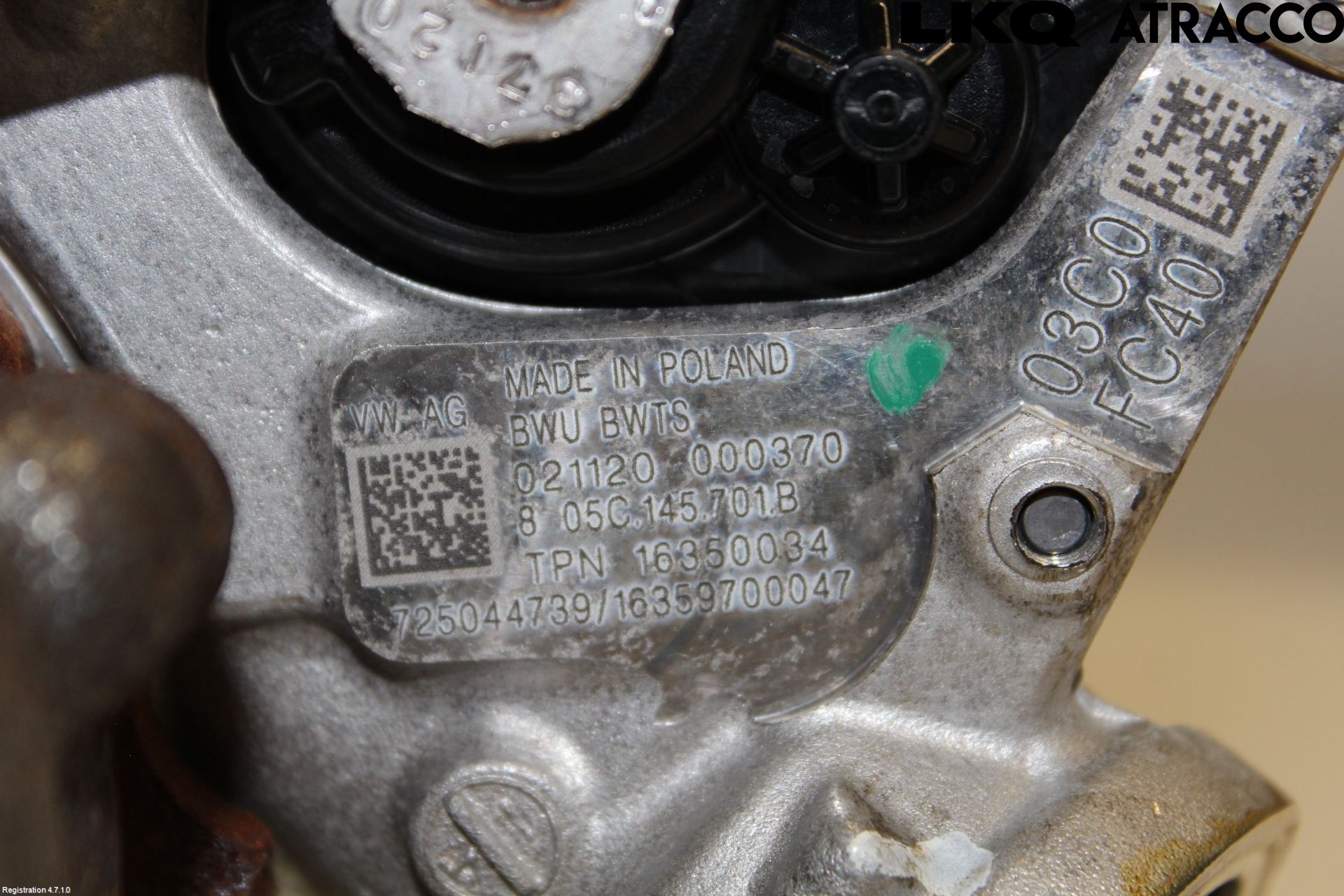 Volkswagen VW GOLF / E-GOLF VIII 20- Turboaggregat
