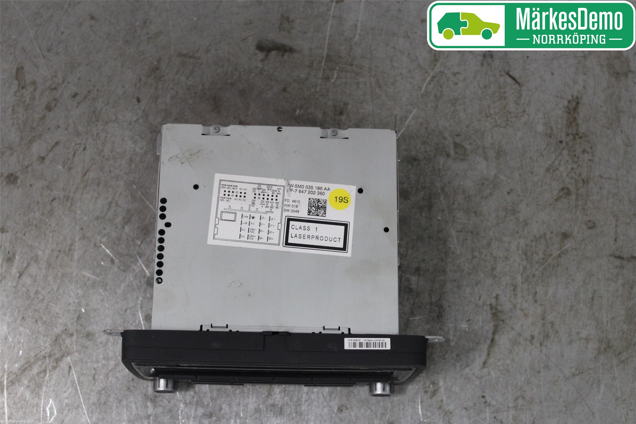 Volkswagen VW POLO 10-17 Stereo Radio Med Cd