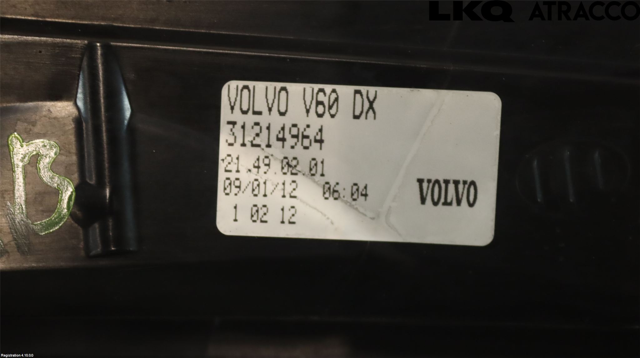 Volvo V60 11-13 Baklykt Høyre