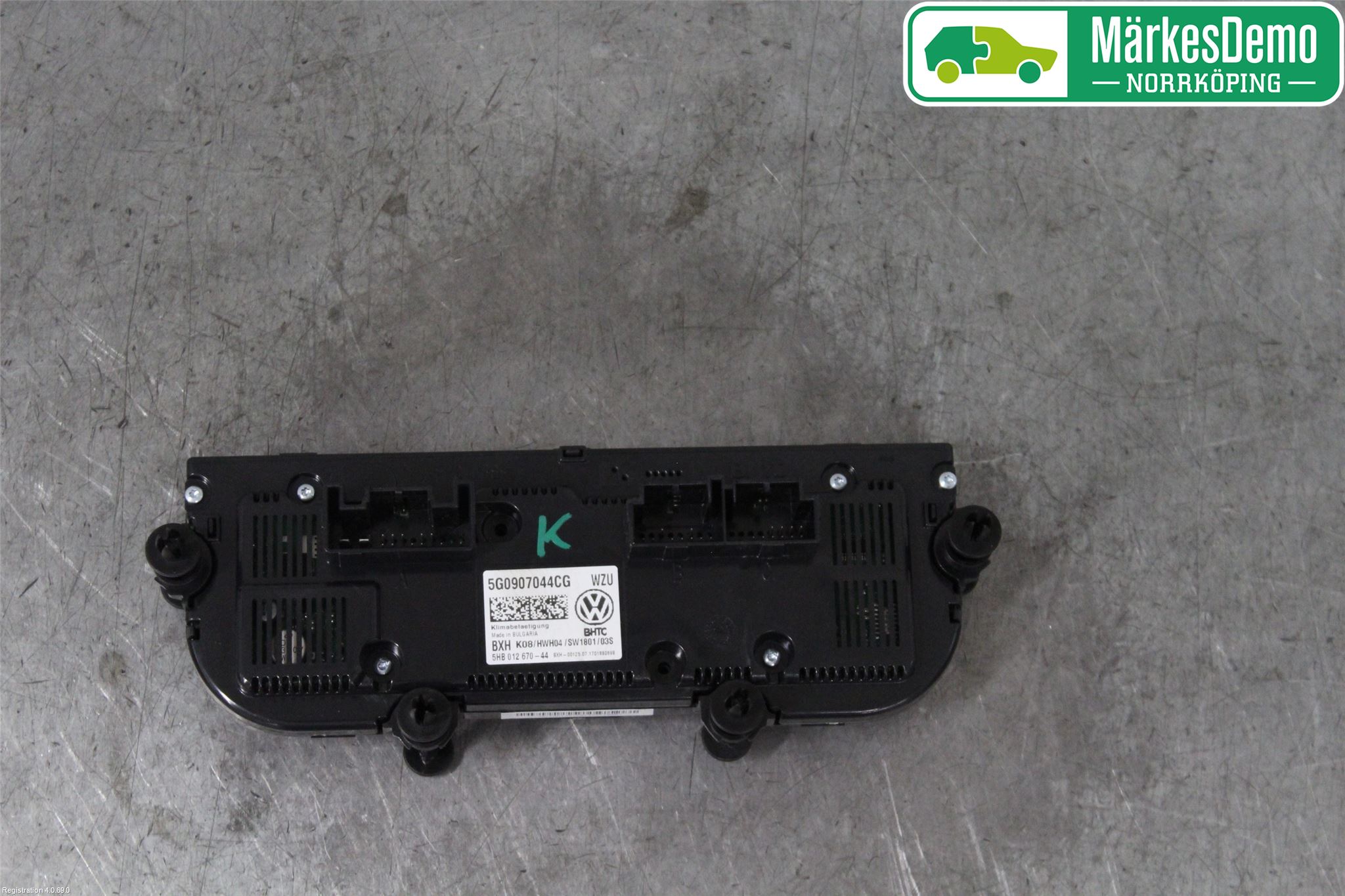 Volkswagen VW GOLF / E-GOLF VII 13-20 Varmeapparat Panel(Regulering)