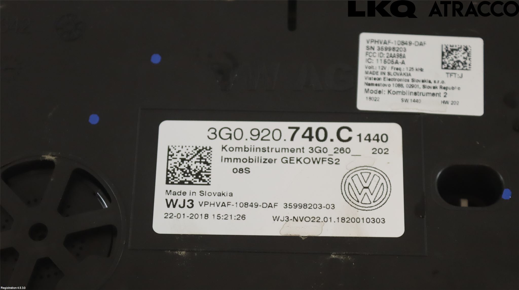 Volkswagen VW PASSAT 15-19 Instr Kombinert