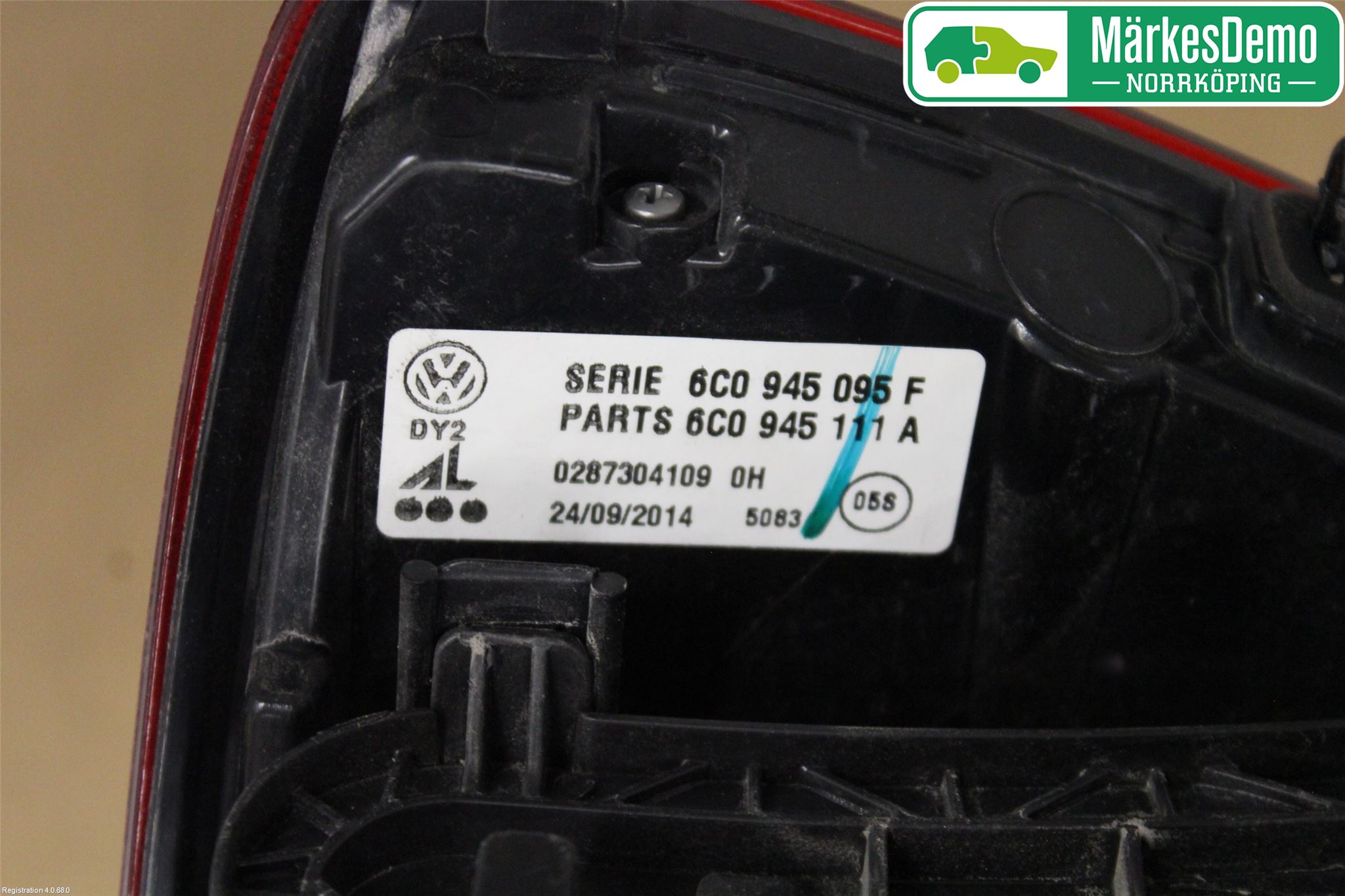 Volkswagen VW POLO 10-17 Baklykt Venstre