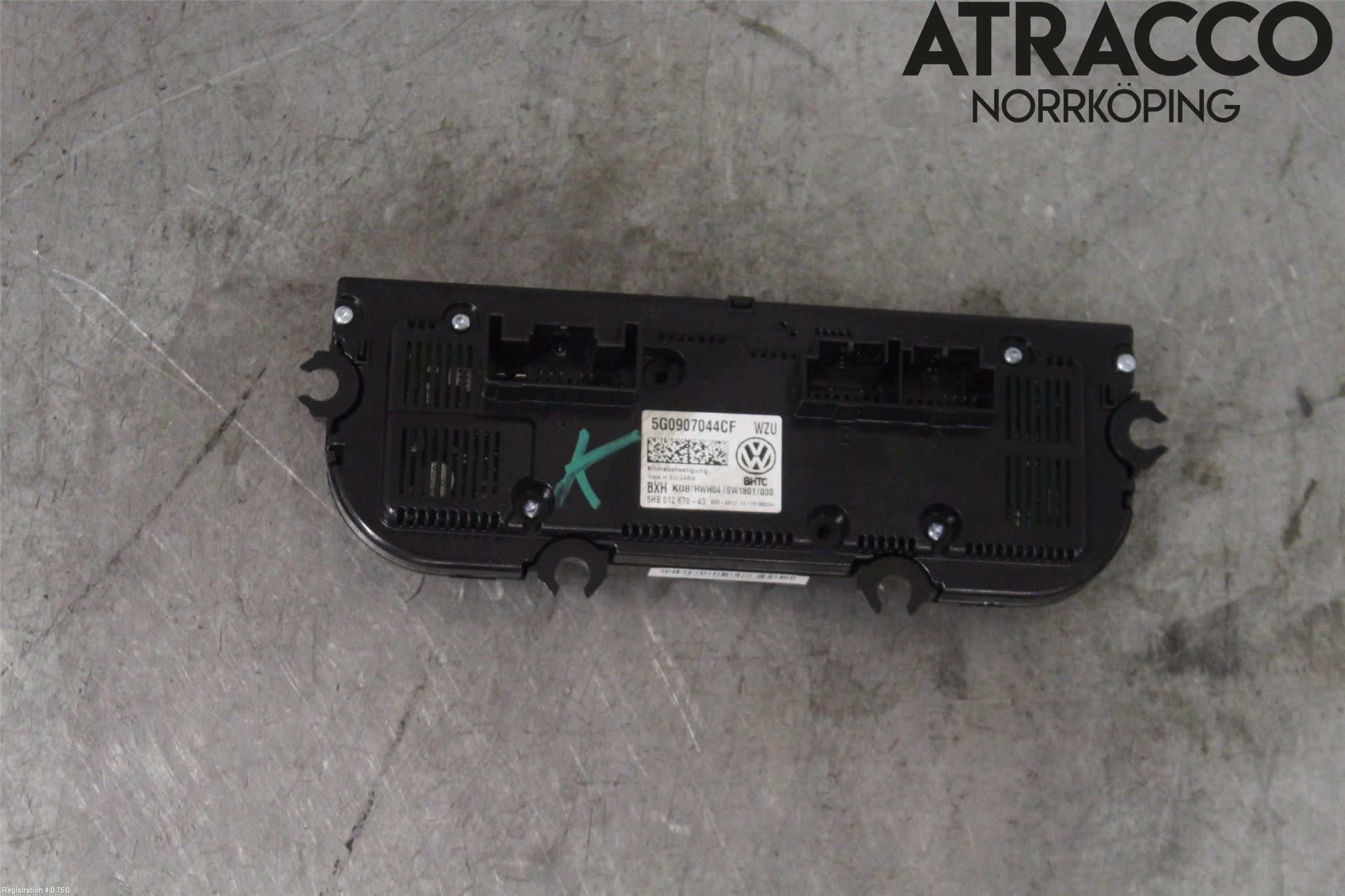 Volkswagen VW GOLF / E-GOLF VII 13-20 Varmeapparat Panel(Regulering)