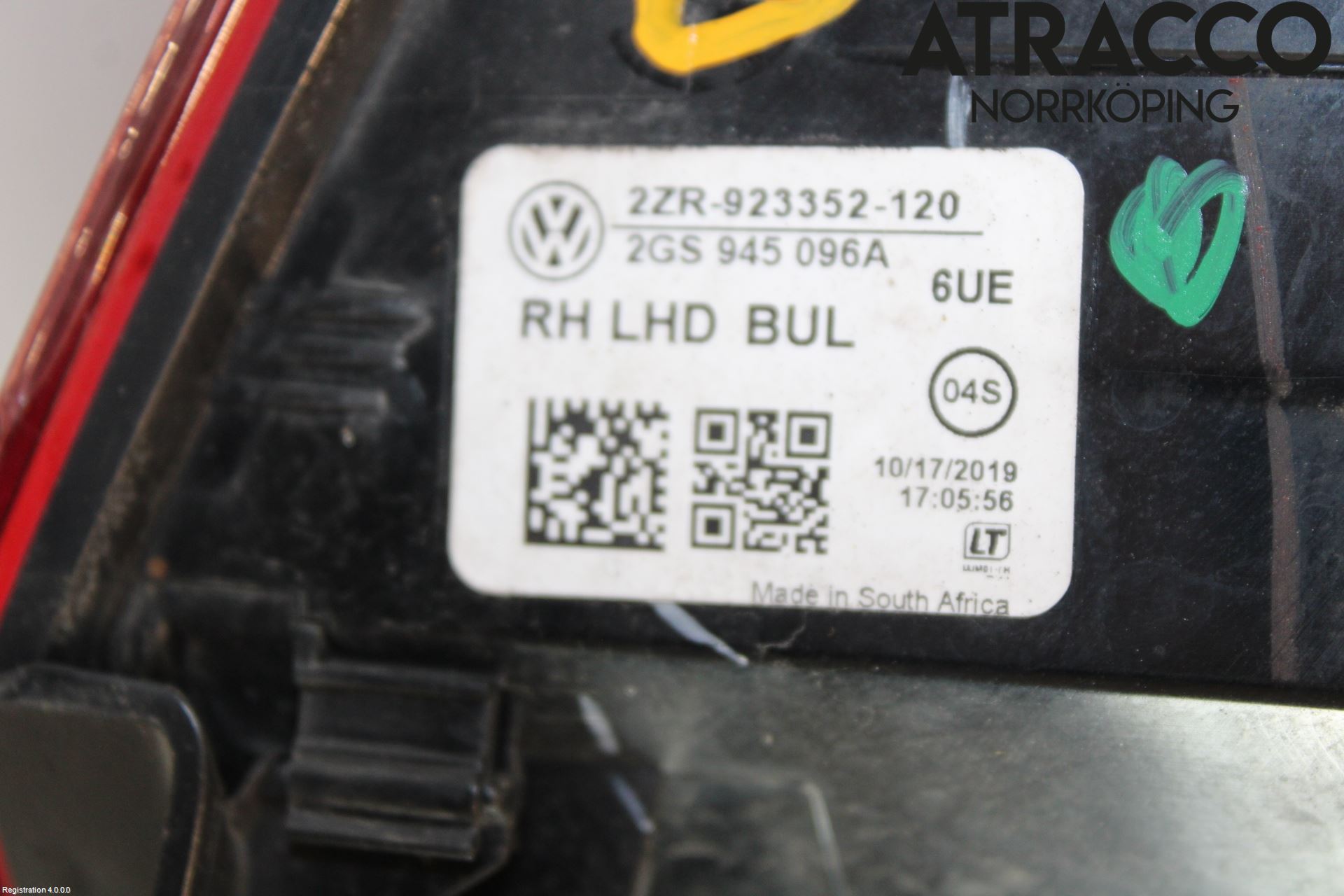 Volkswagen VW POLO VI 18->> Baklykt Høyre
