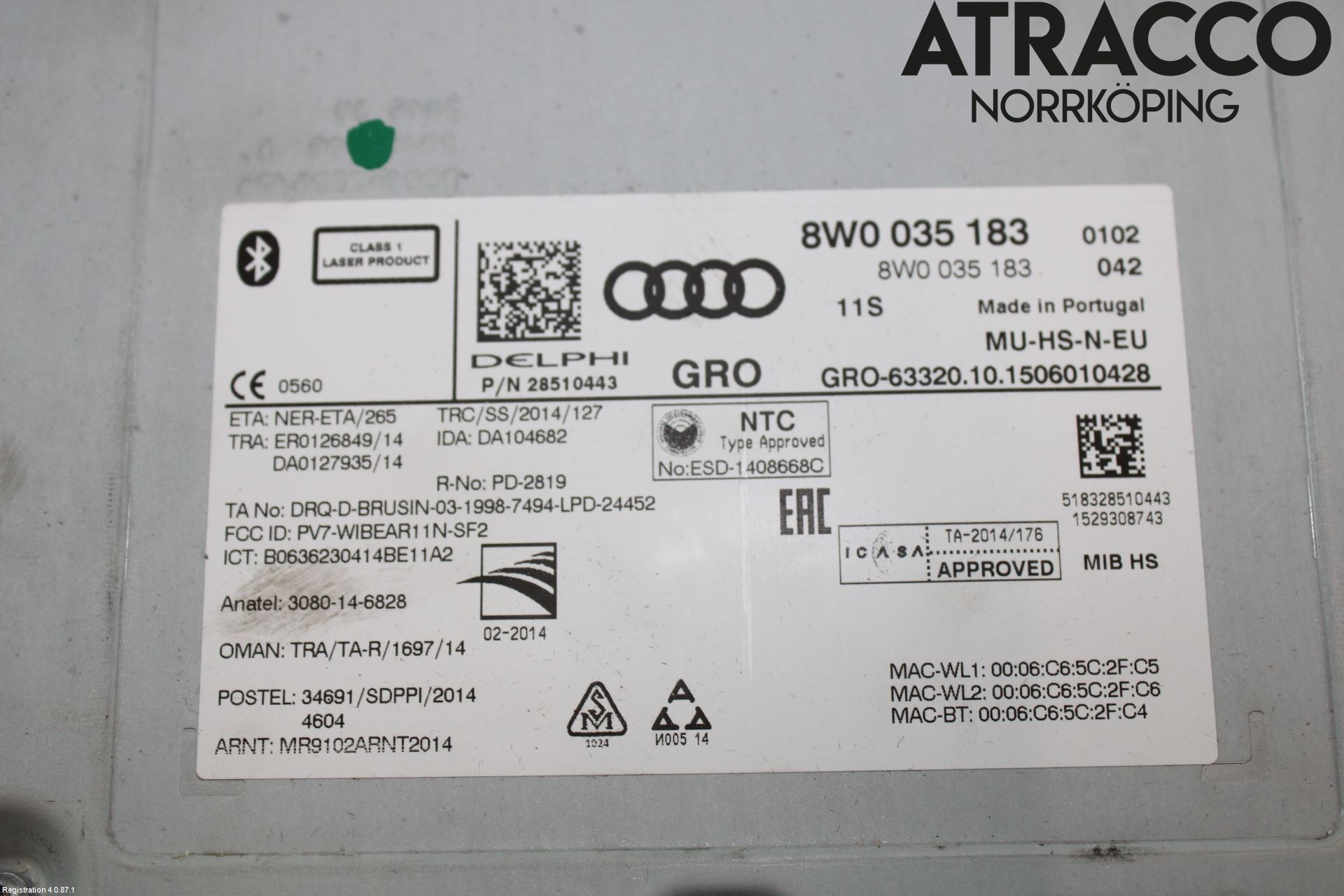 Audi A4/S4 B9 16-19 Stereo Radio
