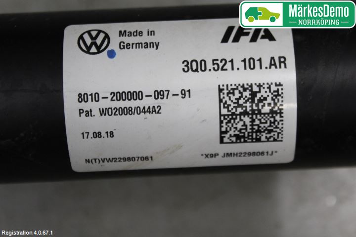 Skoda SUPERB 16-24 Mellomaksel Kompl