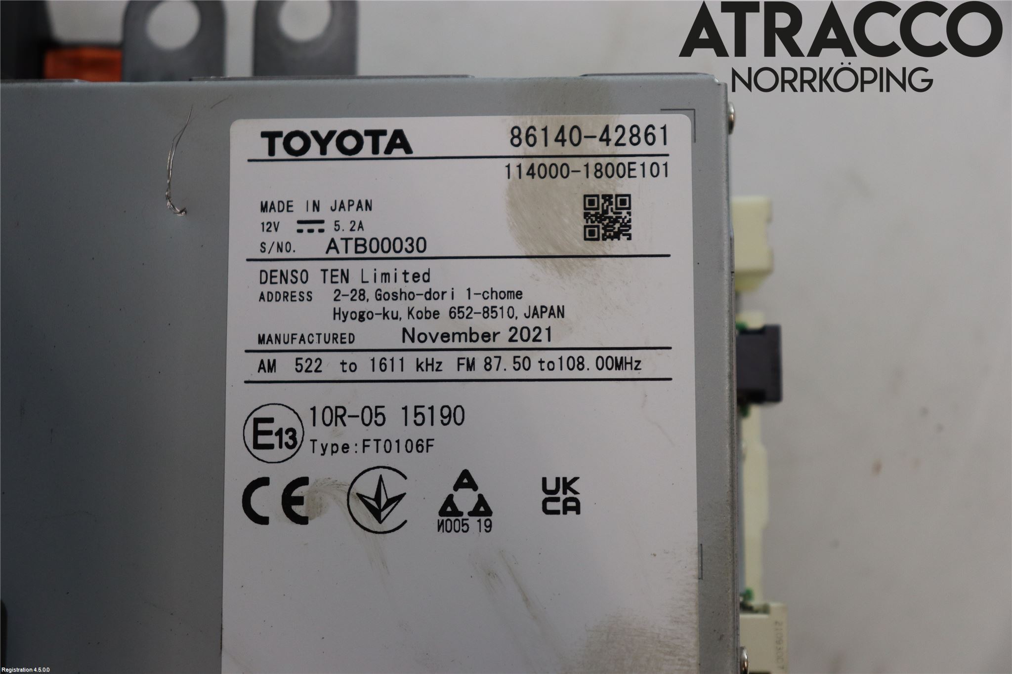 Toyota RAV4 19- Stereo Radio Med Cd