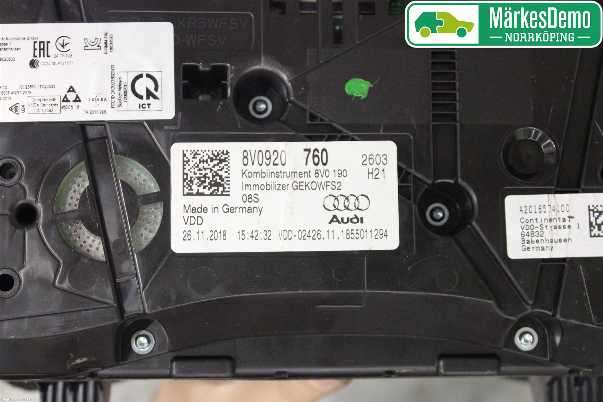 Audi A3/S3 8V 13-20 Instr Kombinert
