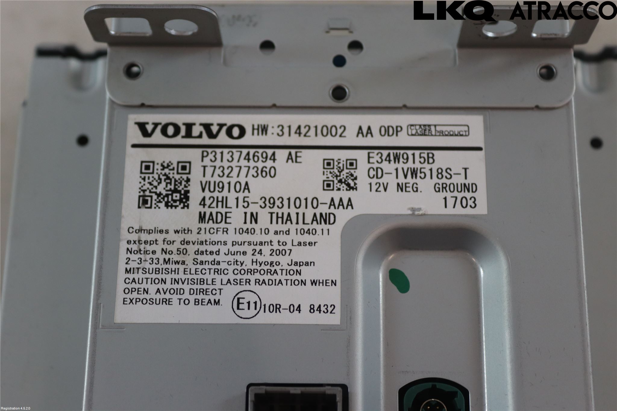 Volvo V90 CROSS COUNTRY 17->> Stereo Cd Veksler