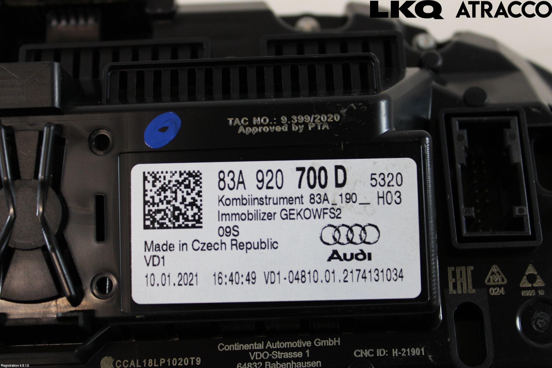 Audi Q3 F3 19- Instr Kombinert