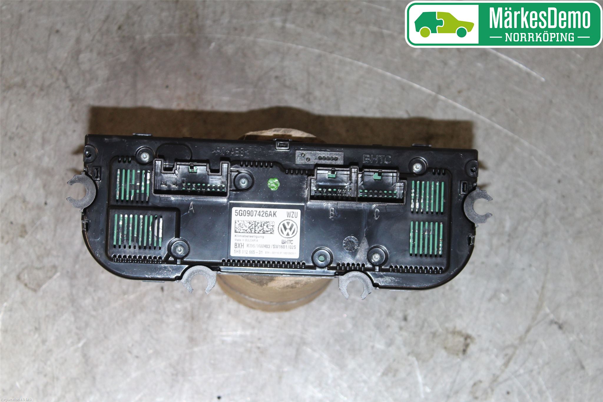 Volkswagen VW GOLF / E-GOLF VII 13-20 Varmeapparat Panel(Regulering)