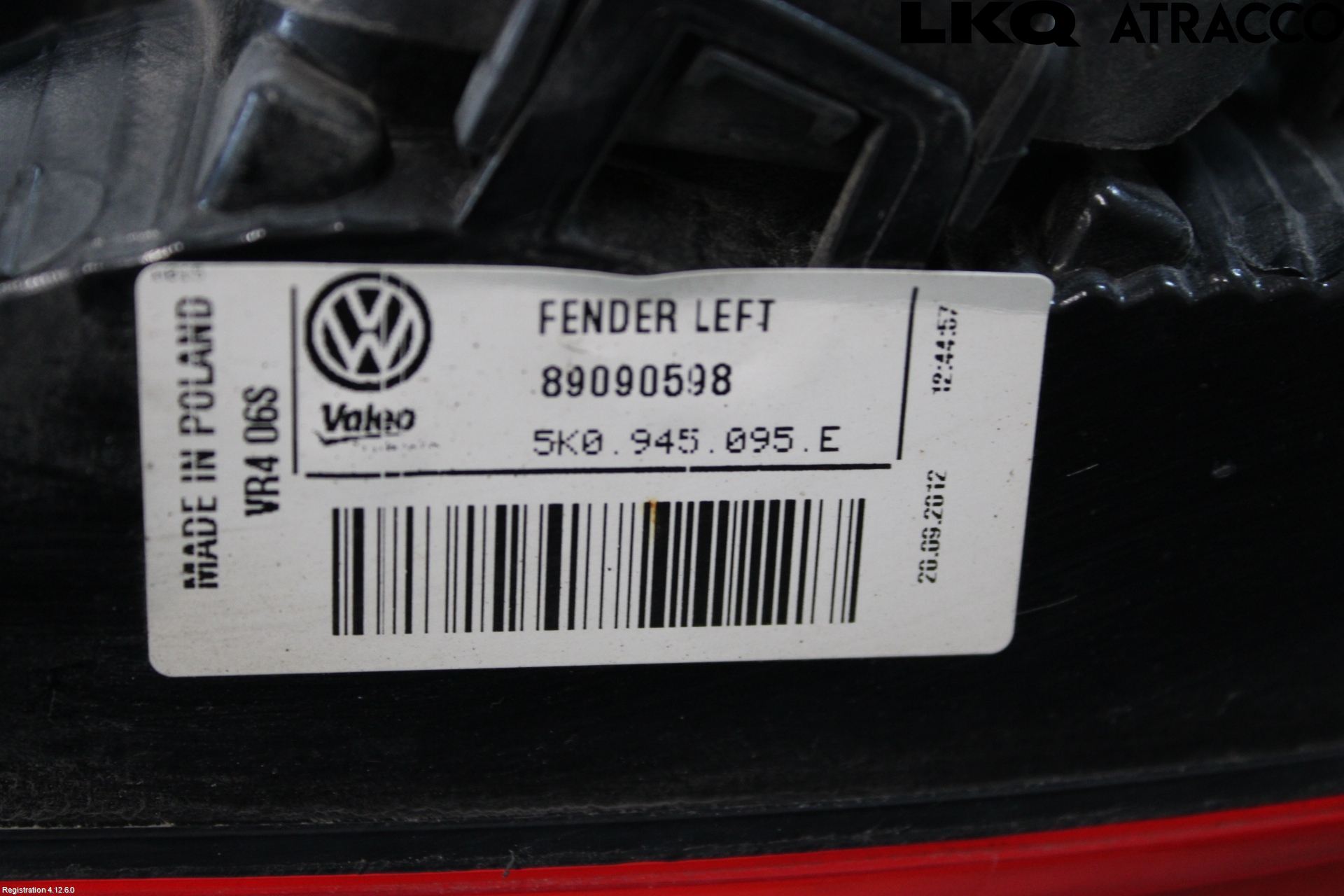 Volkswagen VW GOLF VI 09-13 Baklykt Venstre
