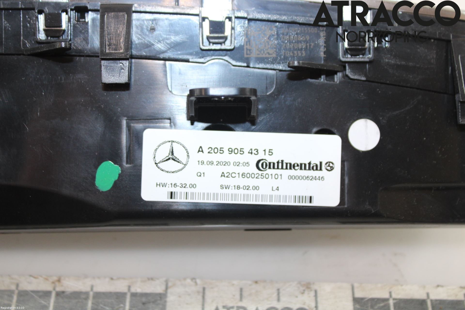 Mercedes-Benz MB C-KLASS (W205) 14-21 Varmeapparat Panel(Regulering)